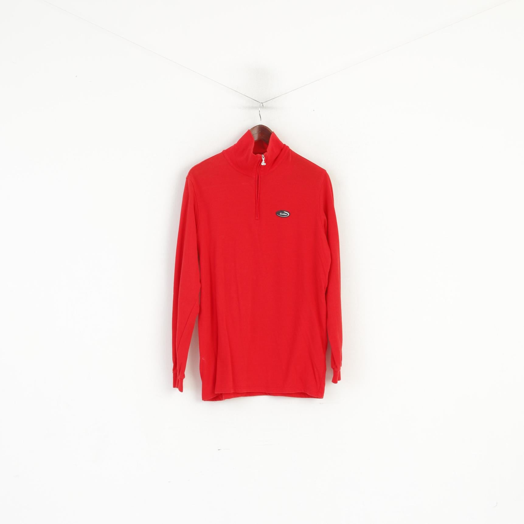 Loffler Men 52 L Chemise à manches longues Rouge Coton Activewear TransTex Stretch Top