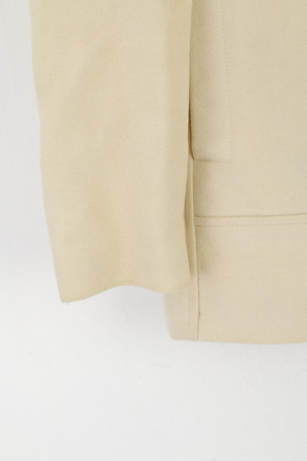 Henri Lloyd Women 2 S Duffel Jacket Beige Wool Vintage Classic Coat