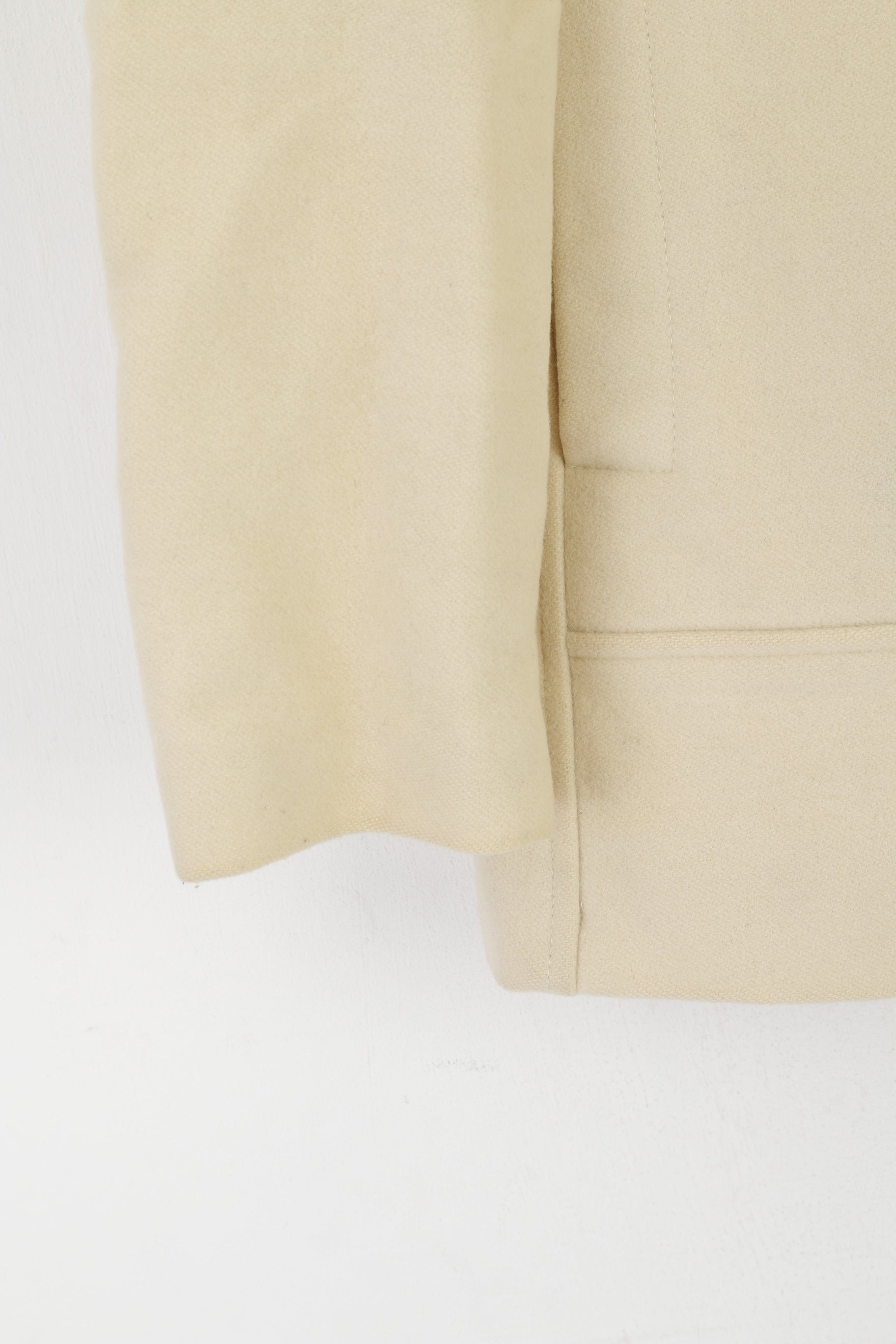 Henri Lloyd Women 2 S Duffel Jacket Beige Wool Vintage Classic Coat