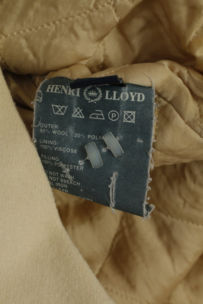 Henri Lloyd Femmes 2 S Duffel Jacket Beige Laine vintage Manteau Classique