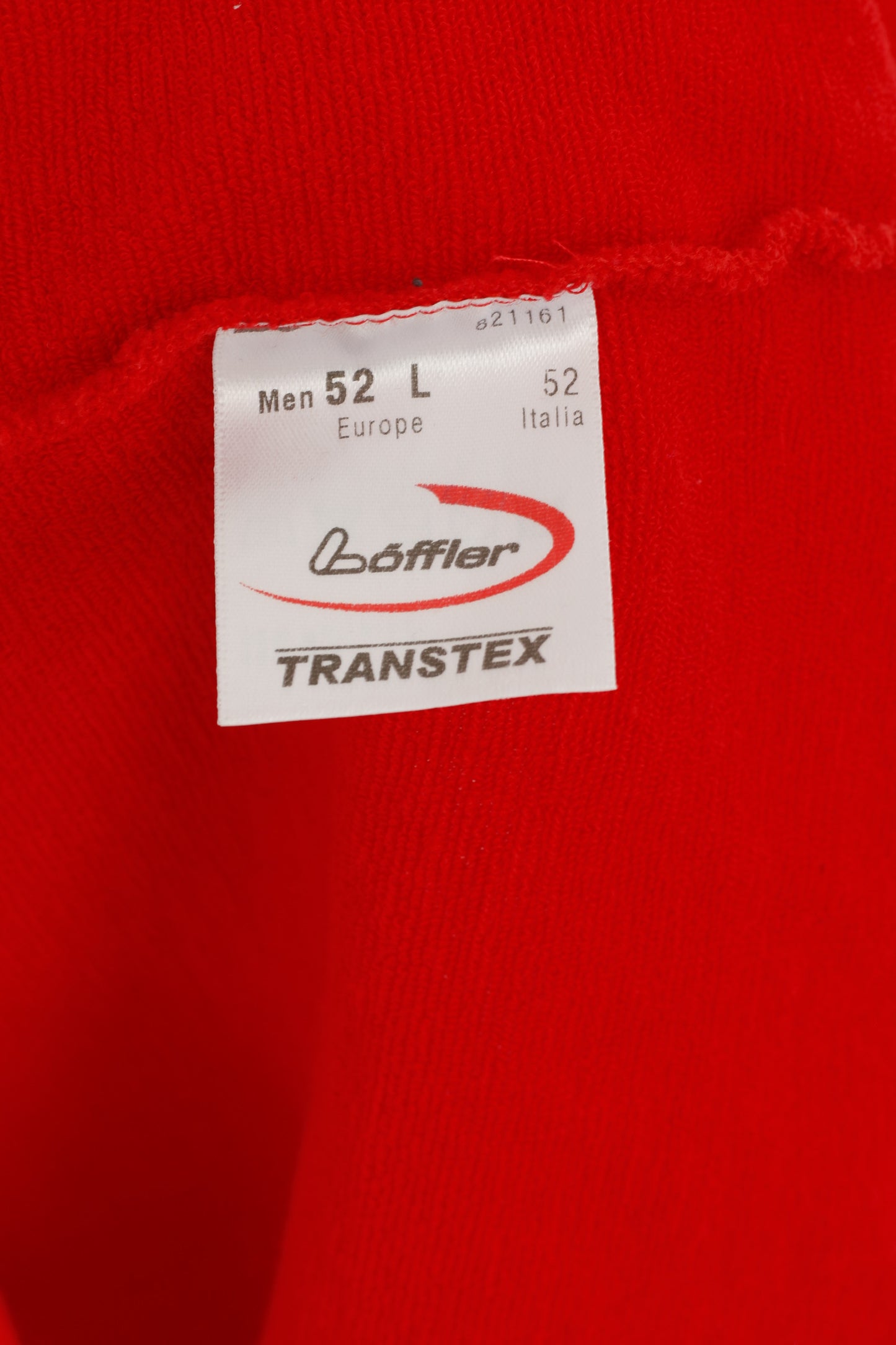 Loffler Men 52 L Long Sleeved Shirt Red Cotton Activewear TransTex Stretch Top