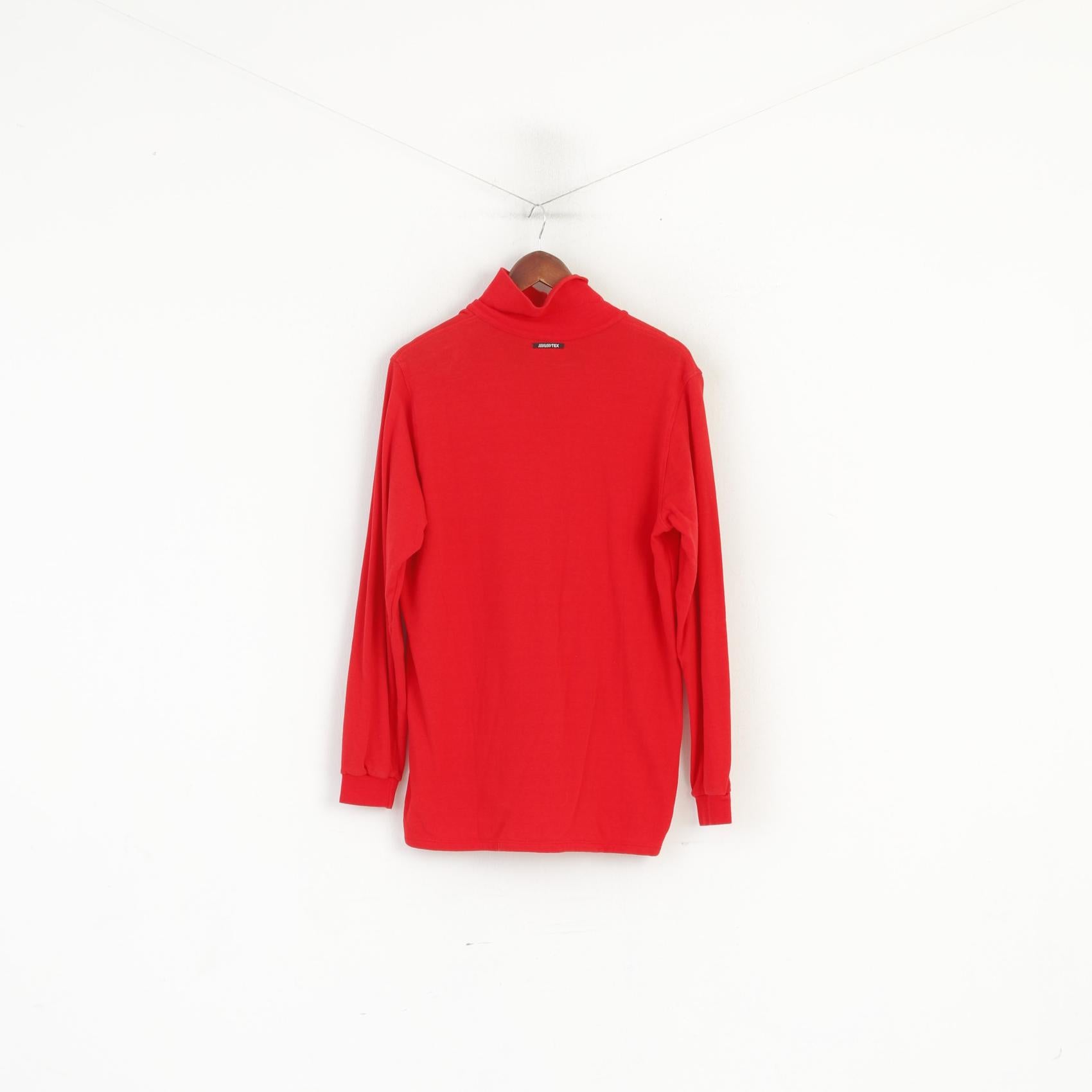 Loffler Men 52 L Chemise à manches longues Rouge Coton Activewear TransTex Stretch Top