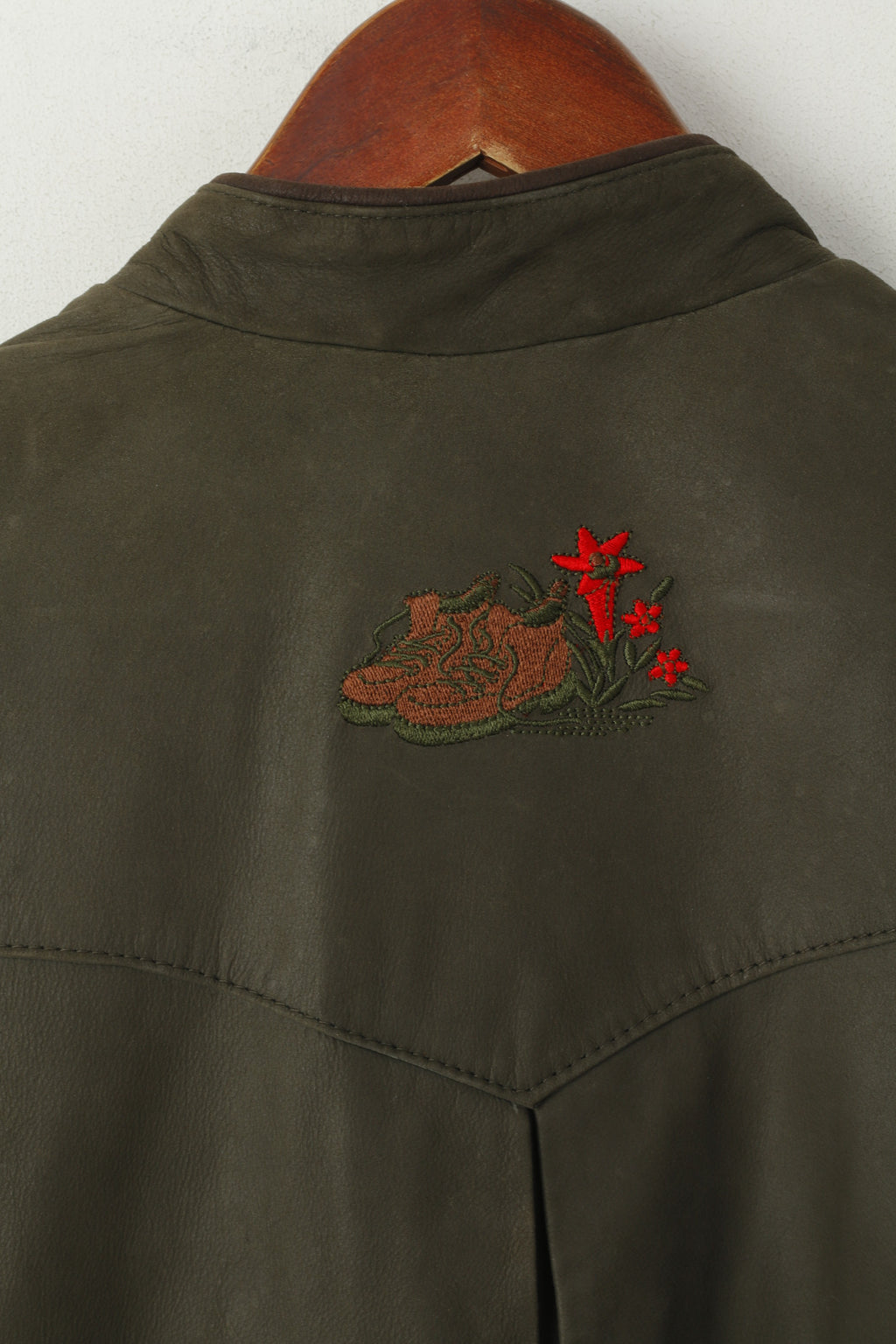 Giacca vintage da donna 38 M. Giacca verde vera pelle monopetto Tirol Trachten