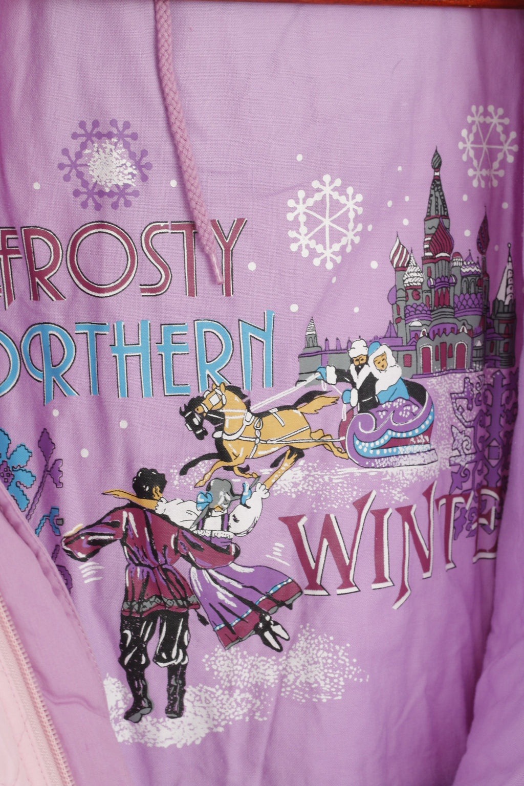Frosty Winter Femmes 176 M Bomber Veste Rose Matelassé Coton Pleine Fermeture Éclair Rétro Haut