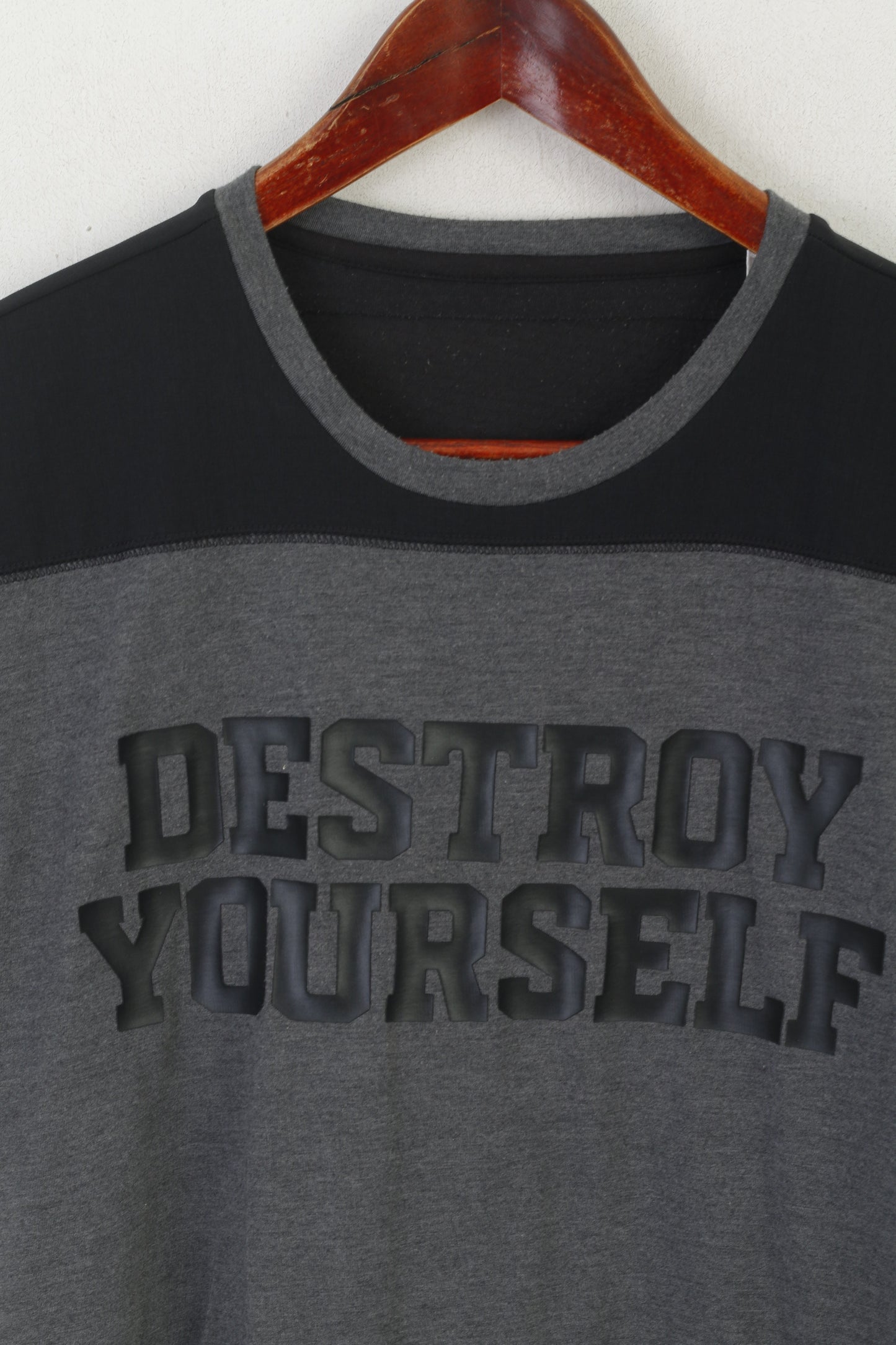 Maglietta Adidas da uomo grigia Destroy Yourself Climacool Sportswear Run Active Top