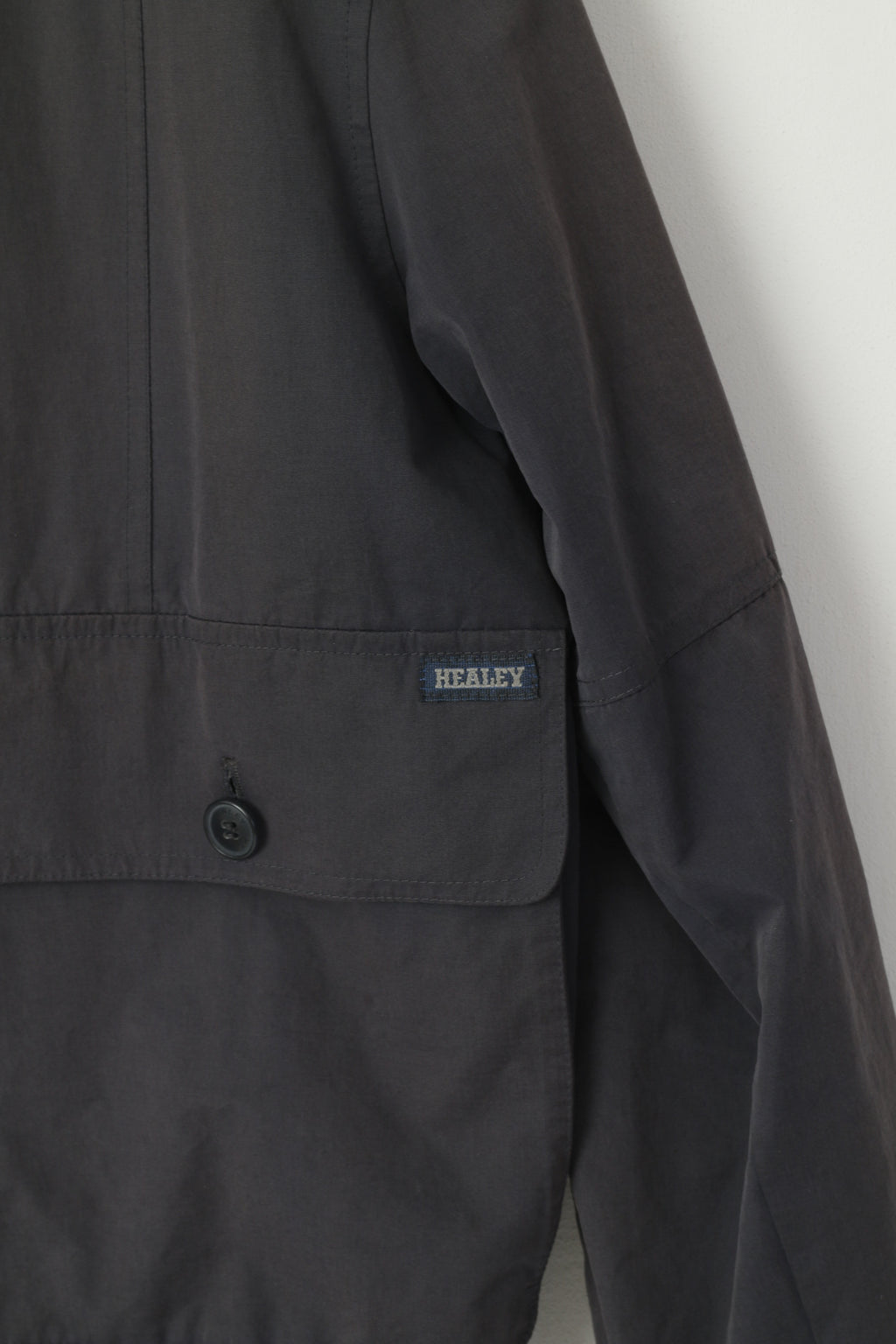 Healey Men L Jacket Dirty Blue La Carrera Panamericana Cotton Sport Buttoned Top