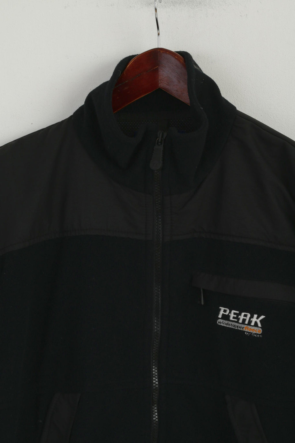 Peak Performance Men S Jacket Black Windstopper Fleece Outdoor Full Zipper Design Sweden Top