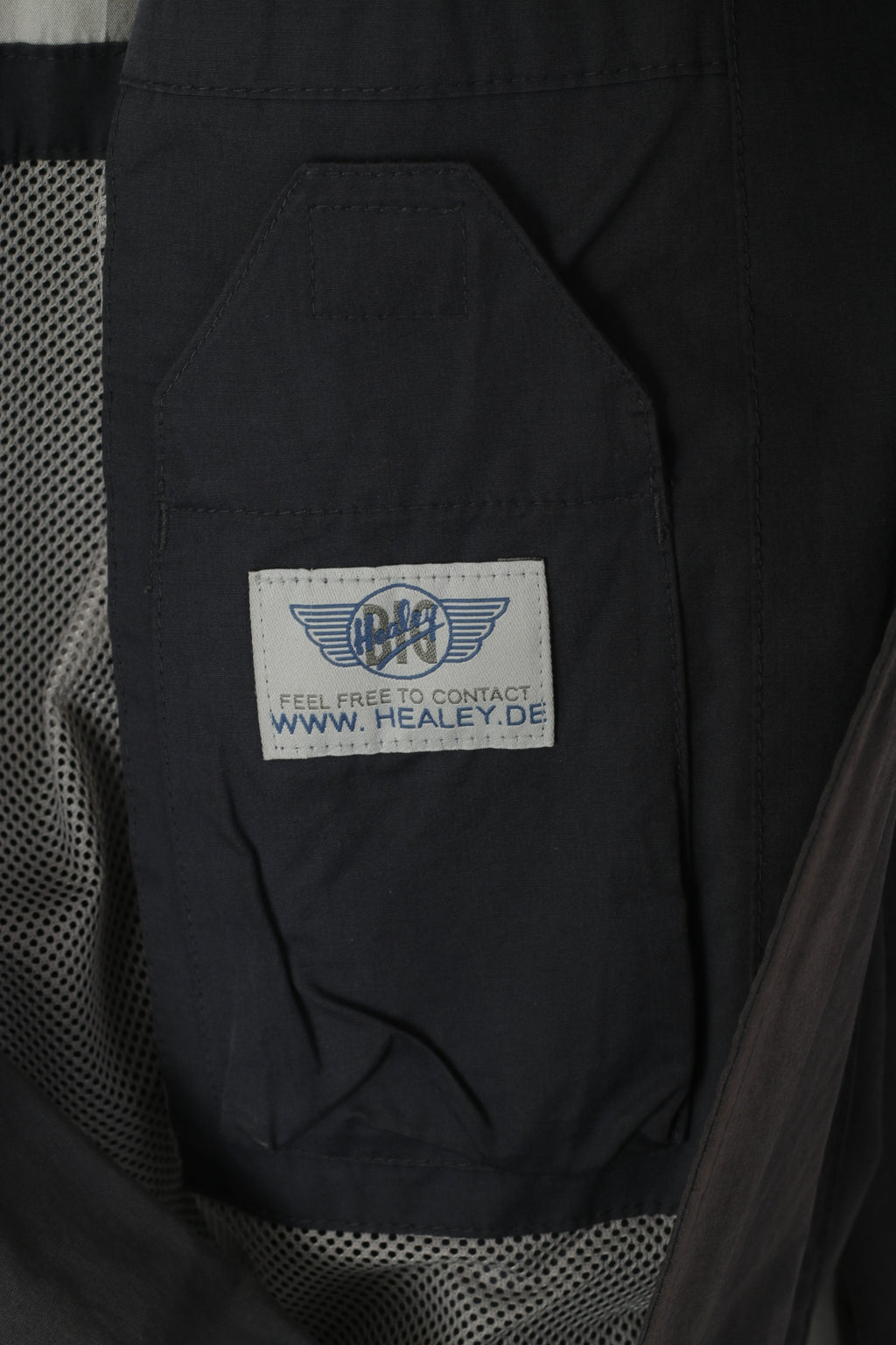 Healey Men L Jacket Dirty Blue La Carrera Panamericana Cotton Sport Buttoned Top