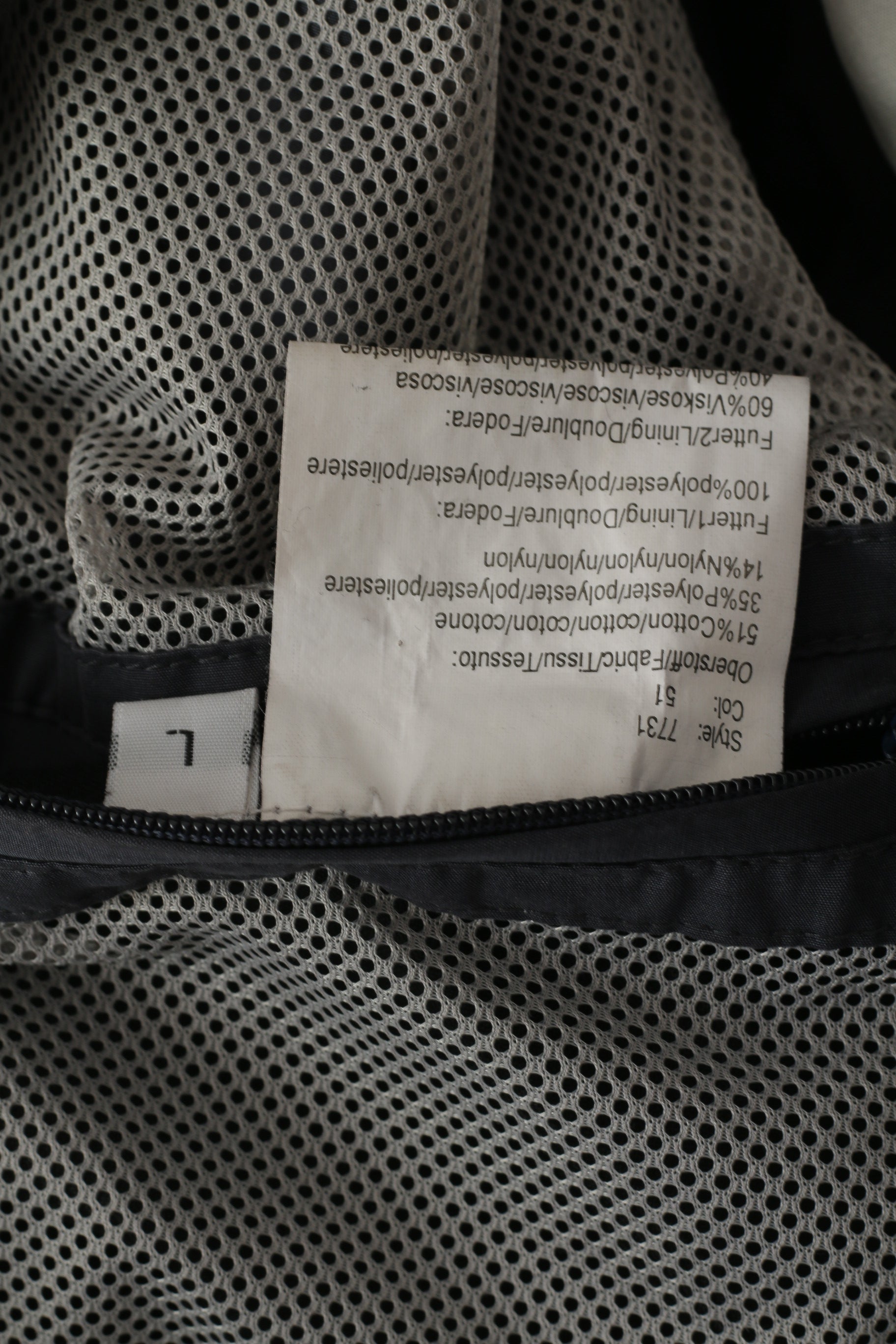 Healey Men L Jacket Dirty Blue La Carrera Panamericana Cotton Sport Buttoned Top