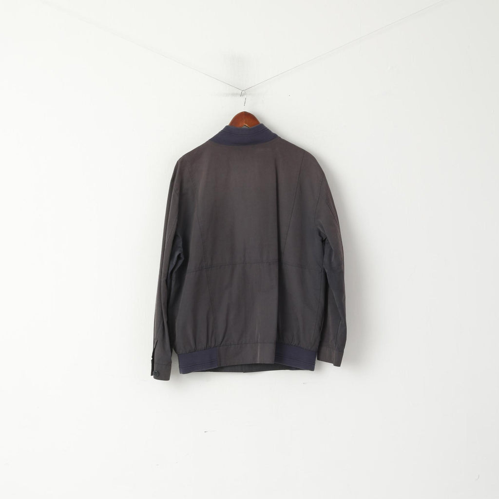 Healey Men L Jacket Dirty Blue La Carrera Panamericana Cotton Sport Buttoned Top