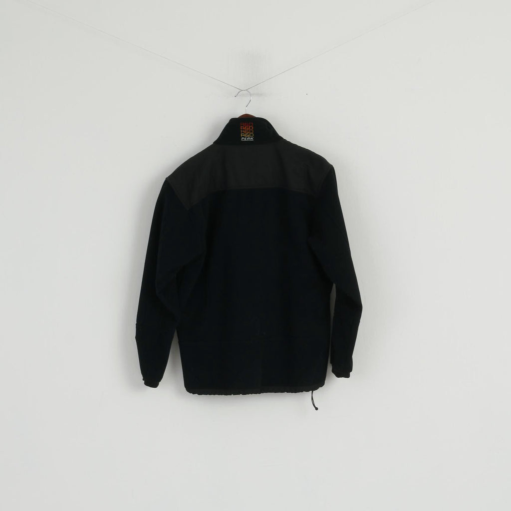 Peak Performance Men S Jacket Black Windstopper Fleece Outdoor Full Zipper Design Sweden Top
