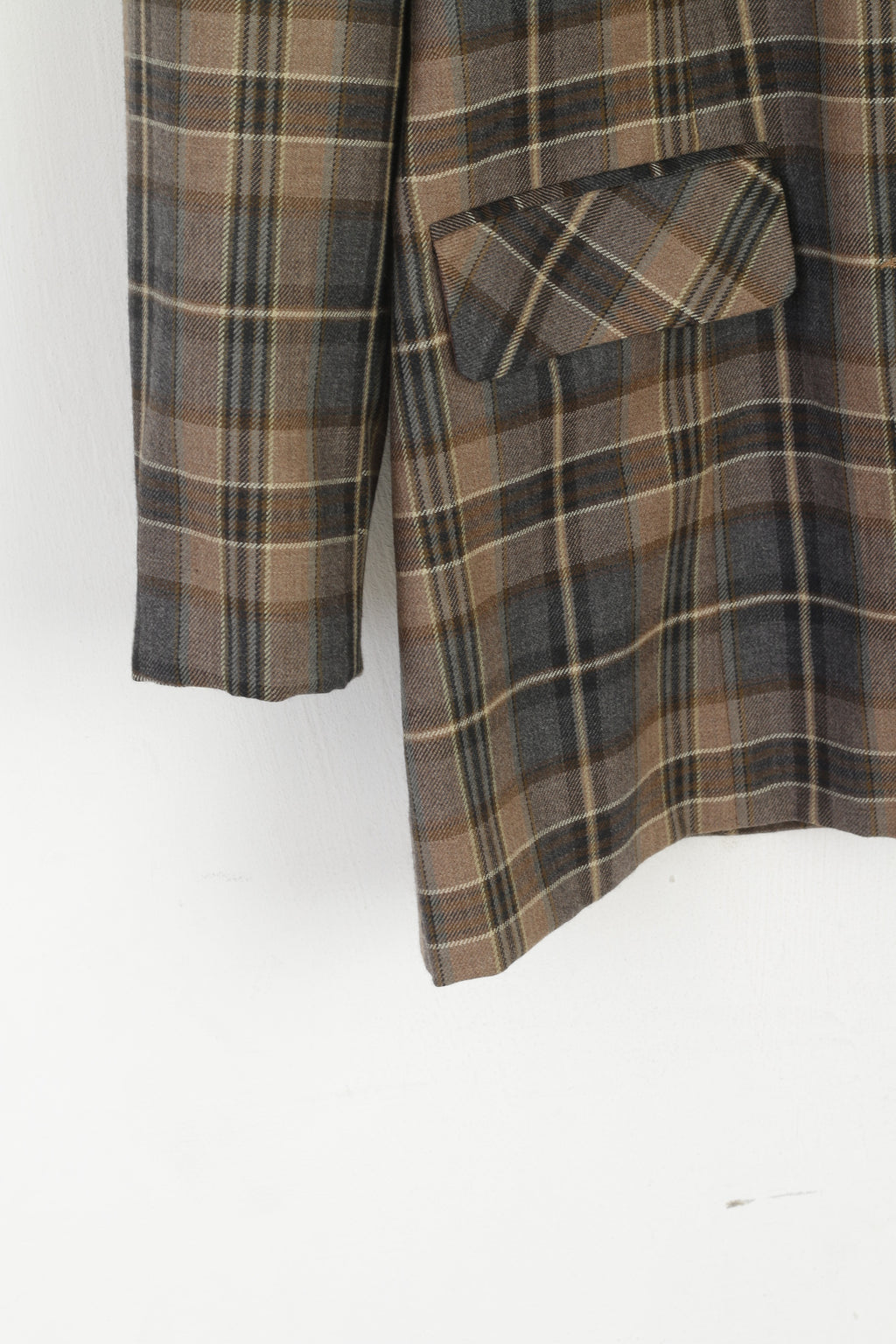 First Avenue Classics Women 18 44 XL Blazer Check Single Breasted Wool Top Jacket