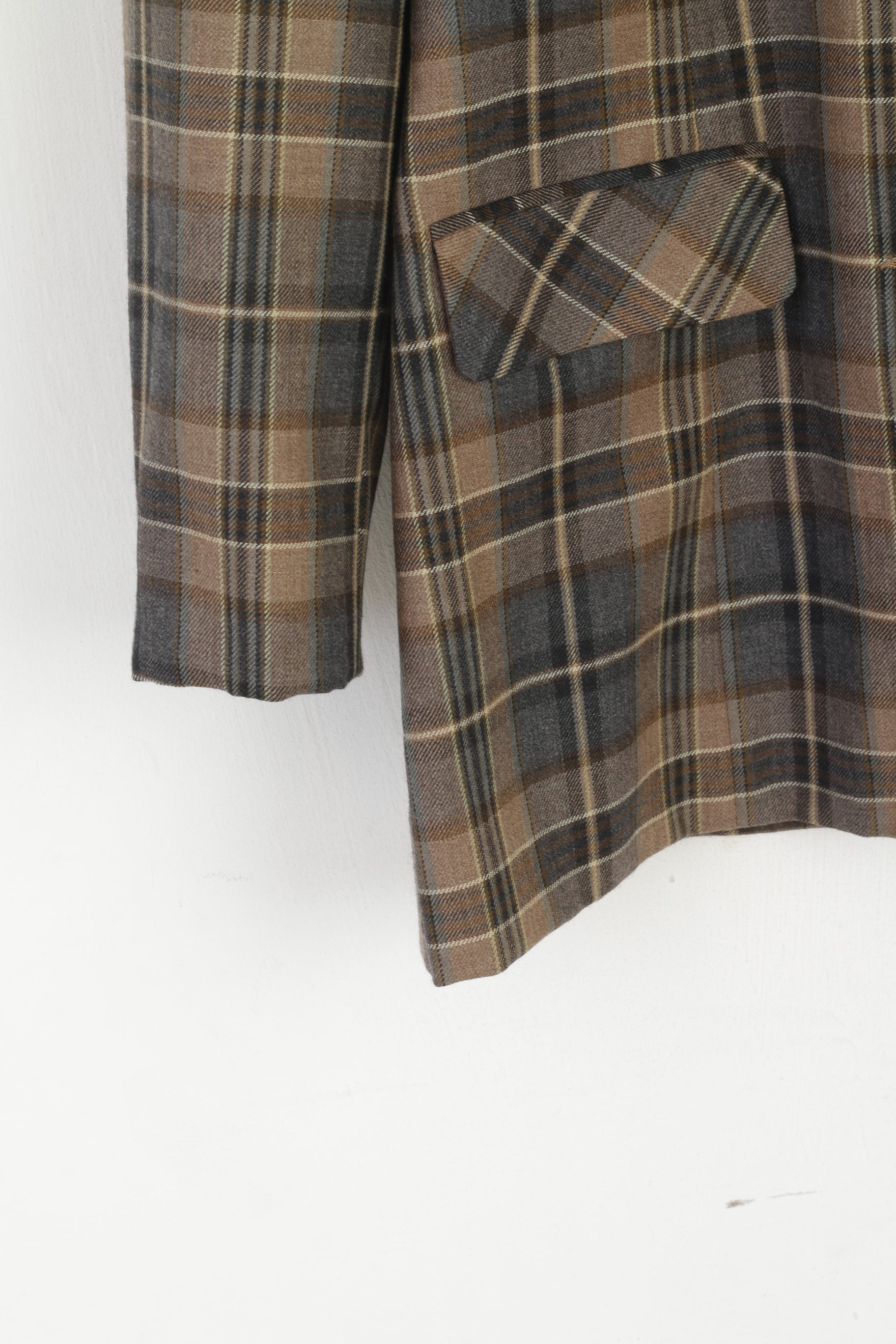 First Avenue Classics Women 18 44 XL Blazer Check Single Breasted Wool Top Jacket