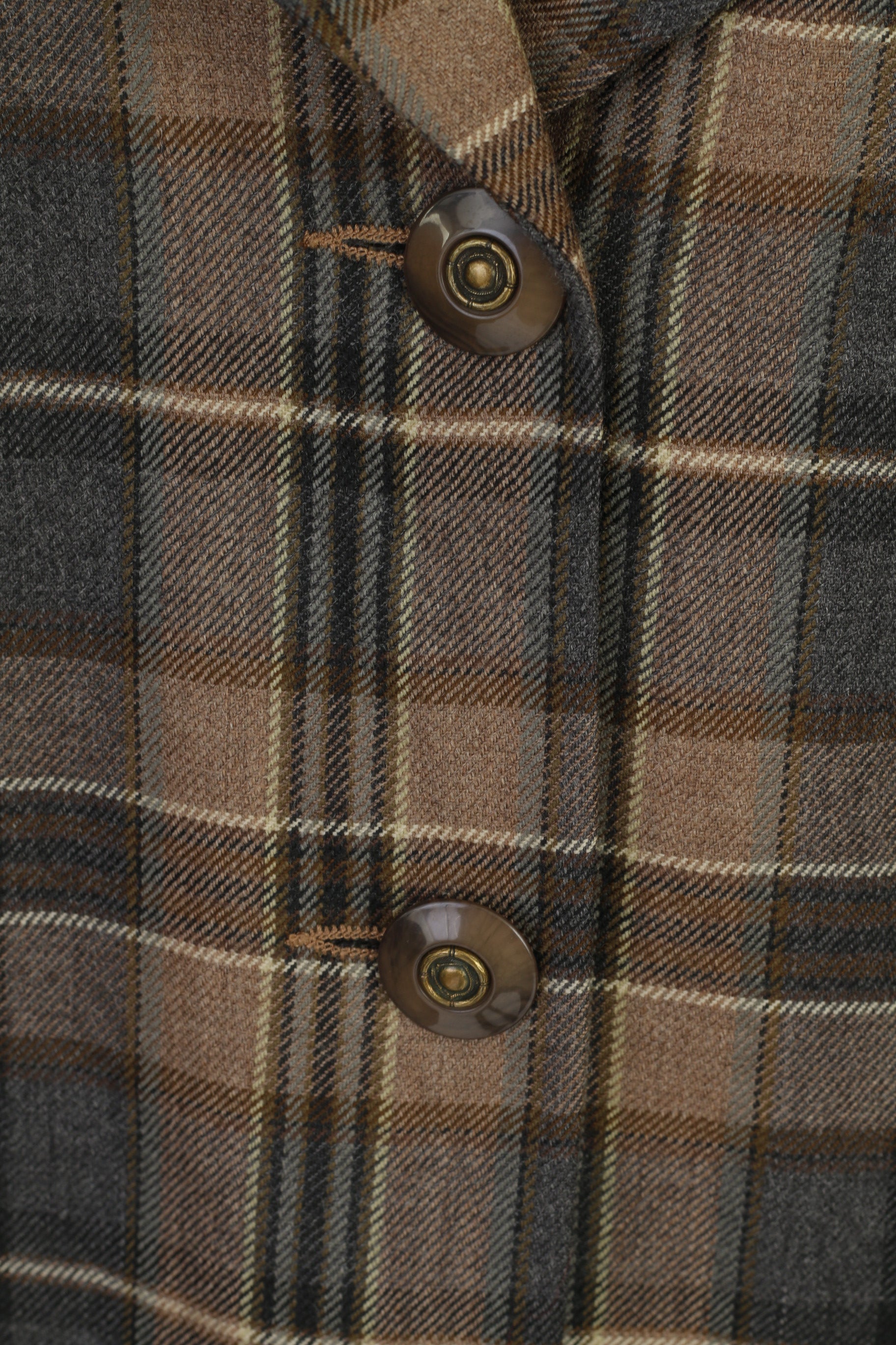 First Avenue Classics Women 18 44 XL Blazer Check Single Breasted Wool Top Jacket