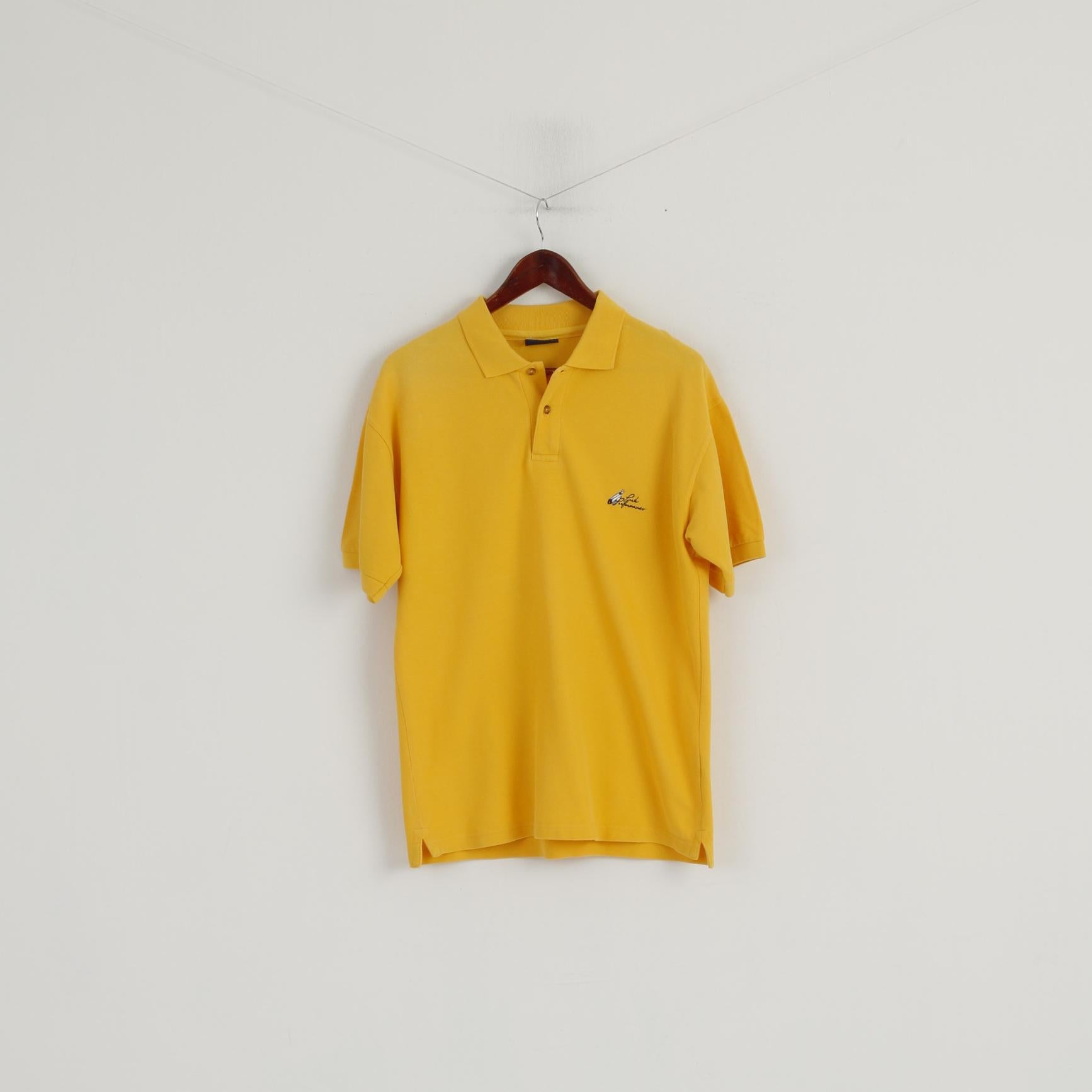 Polo Peak Performance da uomo M. Top in cotone giallo con bottoni dettagliati