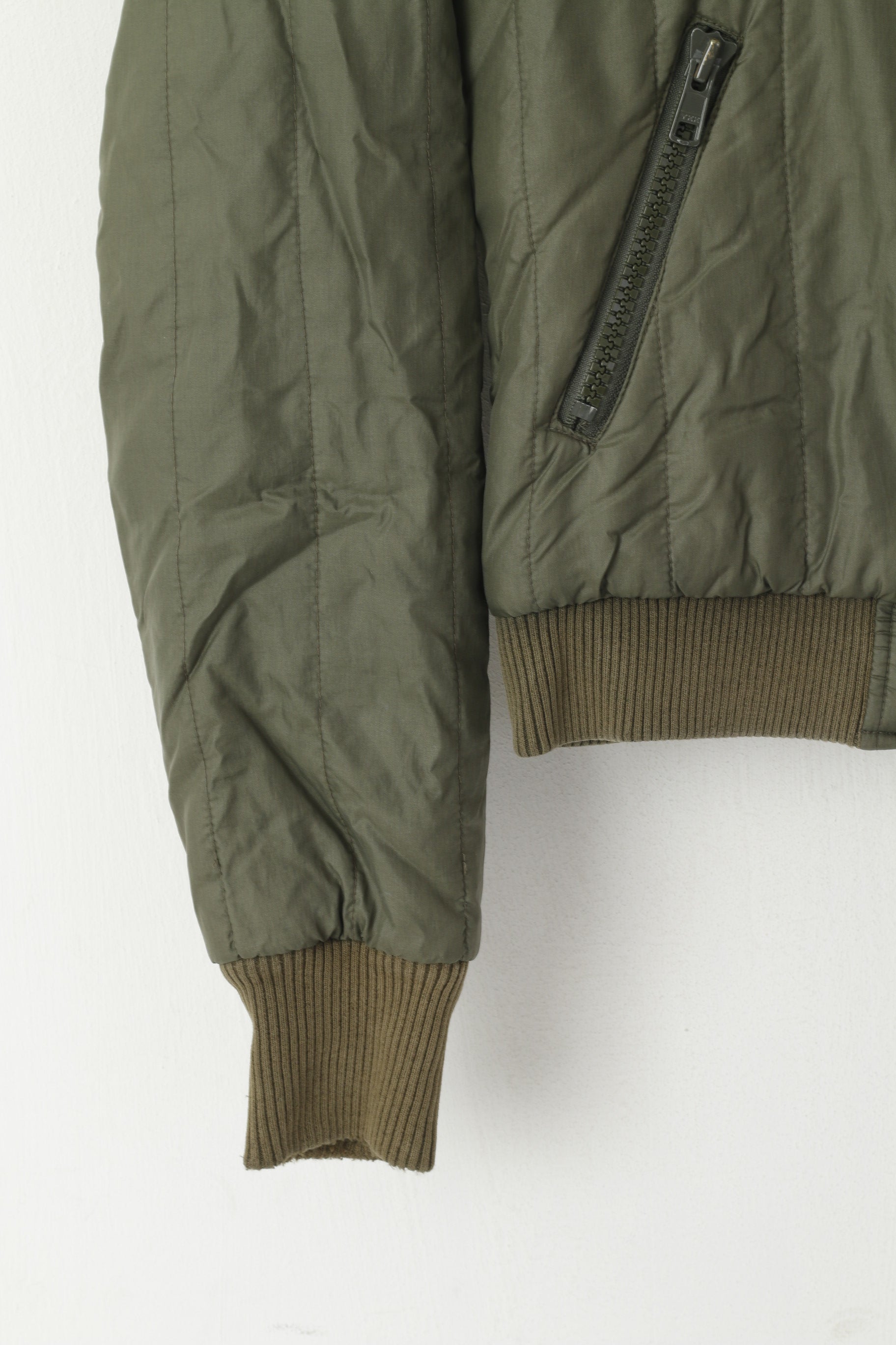 Levi's Red Lab Veste légère à capuche verte avec fermeture éclair complète pour femme