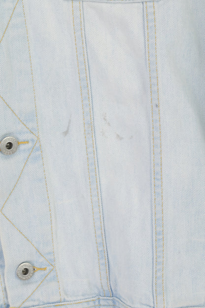 Diesel Men XL (L) Denim Jacket Light Blue Cotton Vintage Phoyisa Style Jeans Top