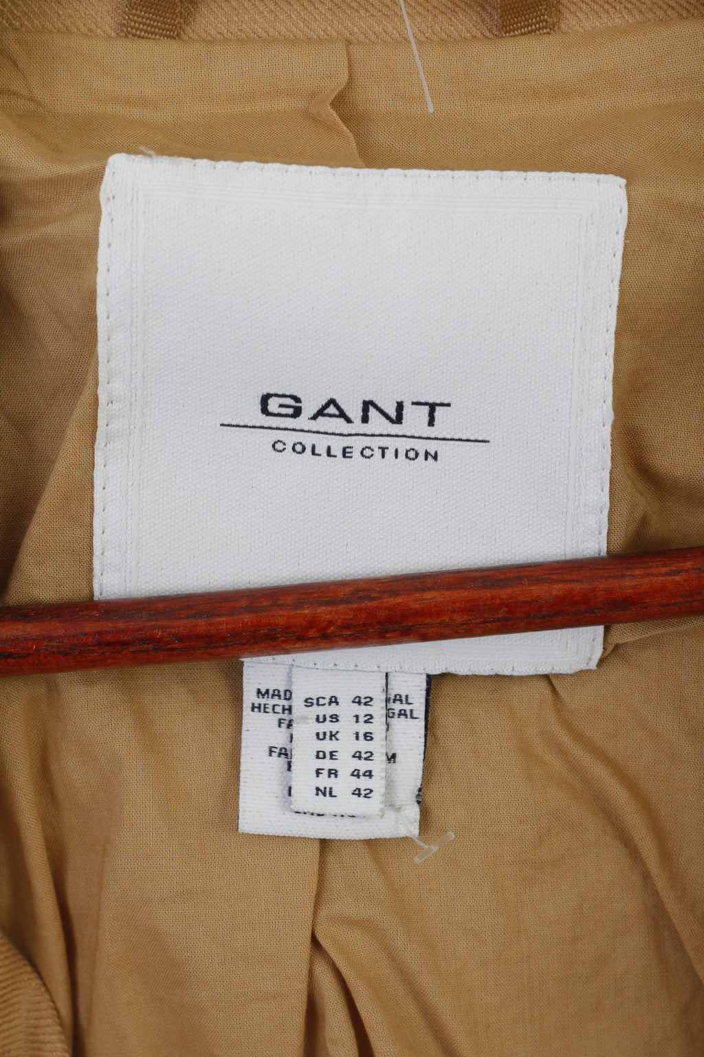 GANT Collection Femme 42 16 M Veste Camel 100% Lin Haut Léger Ceinturé