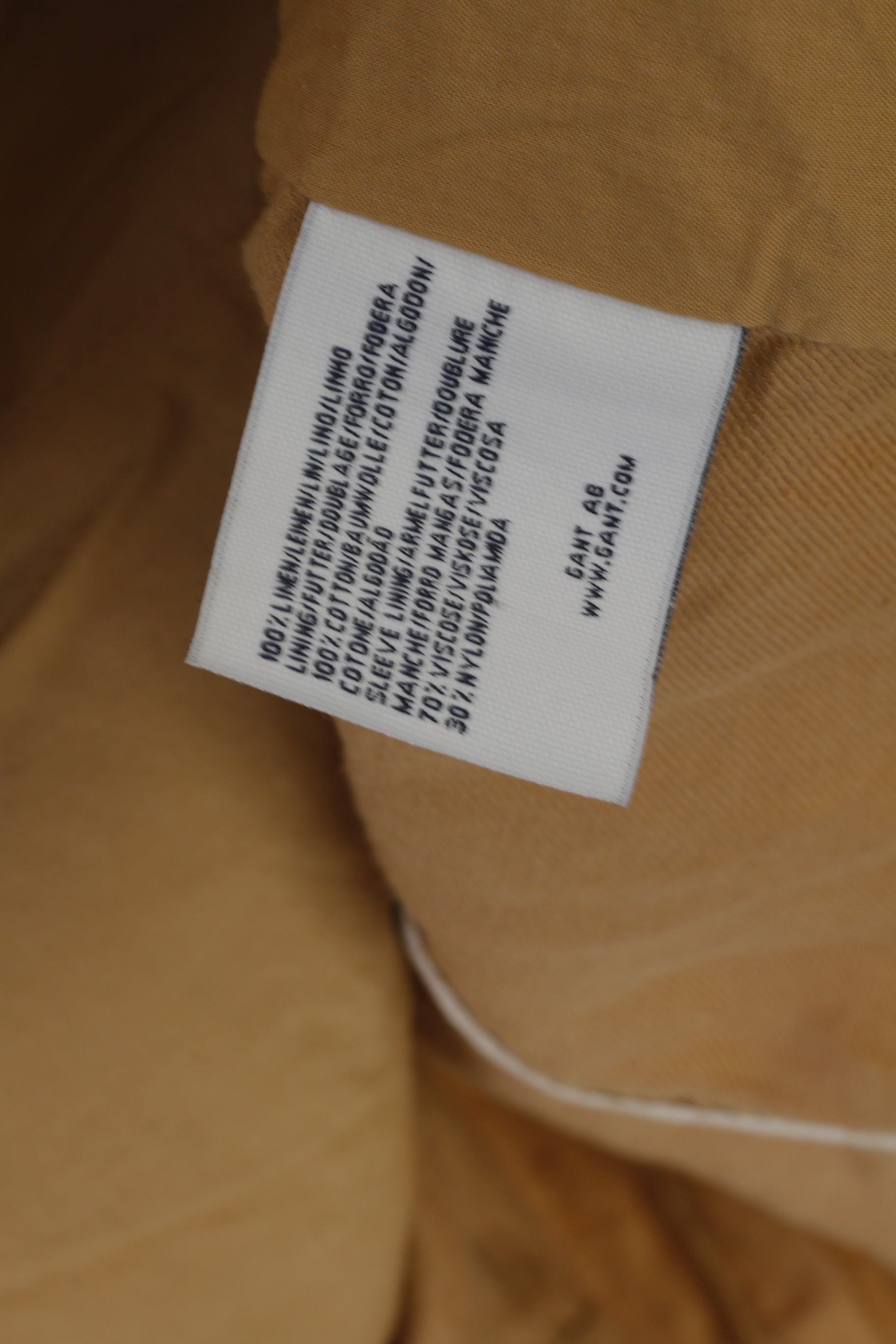 GANT Collection Femme 42 16 M Veste Camel 100% Lin Haut Léger Ceinturé