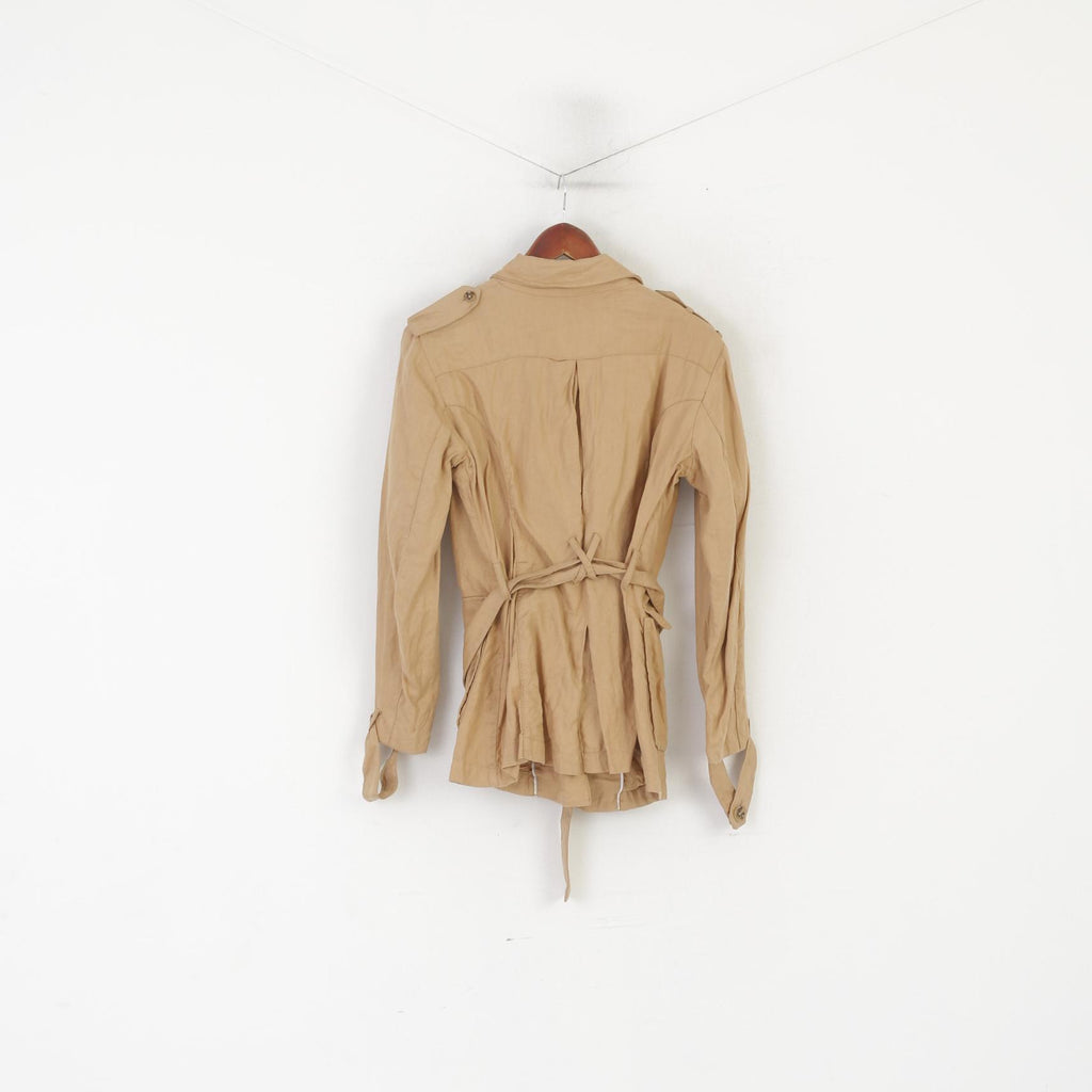 GANT Collection Femme 42 16 M Veste Camel 100% Lin Haut Léger Ceinturé
