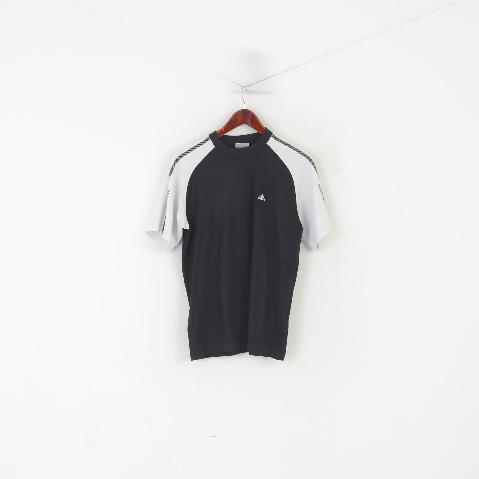 Adidas Youth 176 16 Age Chemise Noir Vintage Sportswear Training Jersey Top