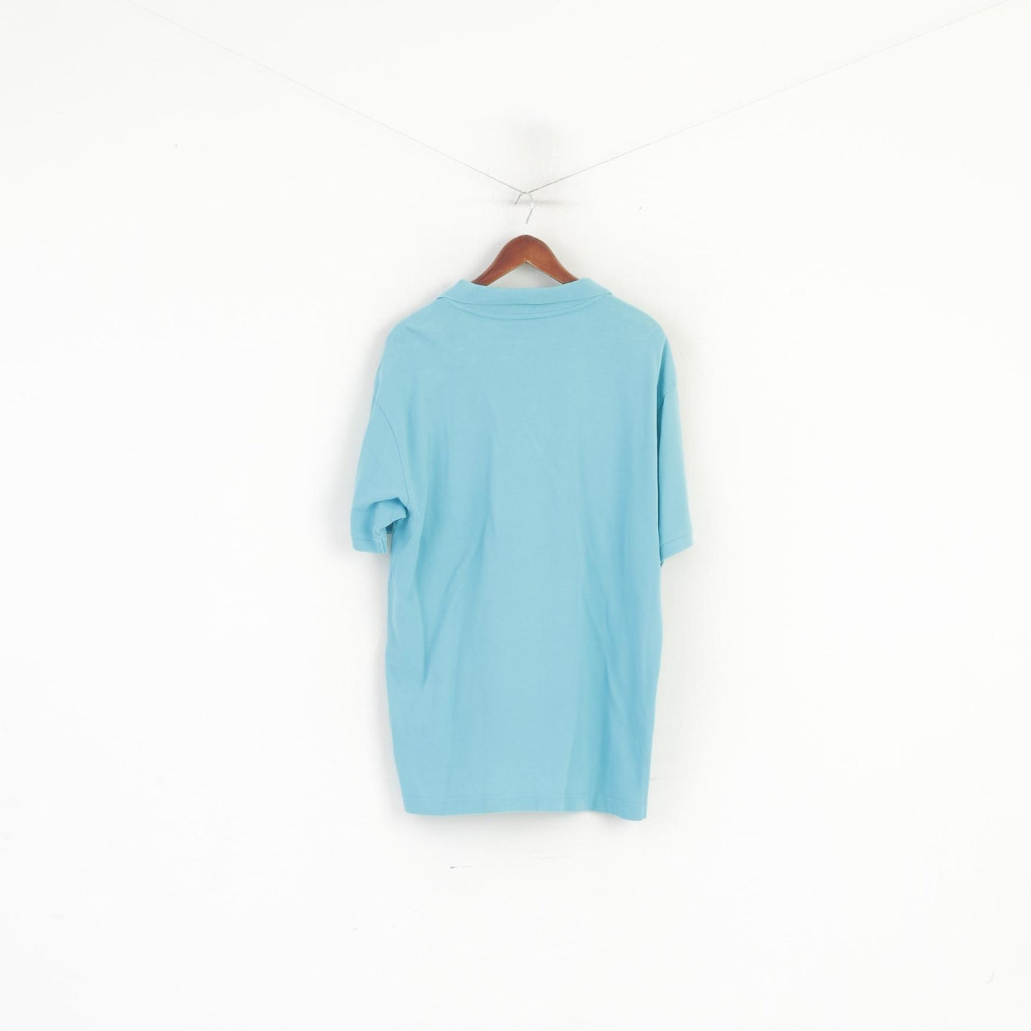 Robe Di Kappa Homme XXL Polo Turquoise Coton Classique Uni Vintage Top