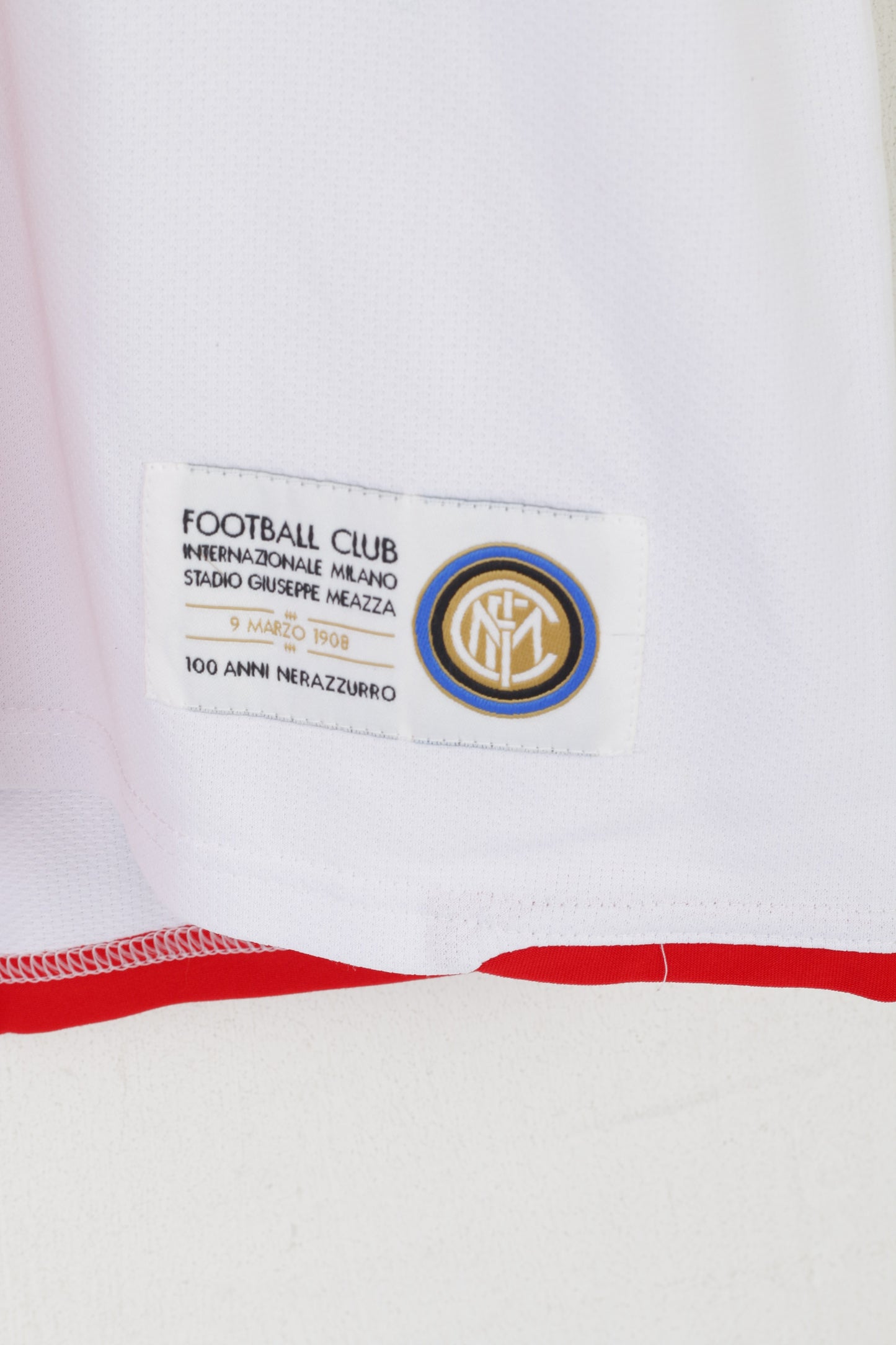 Nike FC Inter Milan Ragazzi 13-15 Età 158-170 Maglia Bianca 07-08 Maglia Calcio Centenario Top