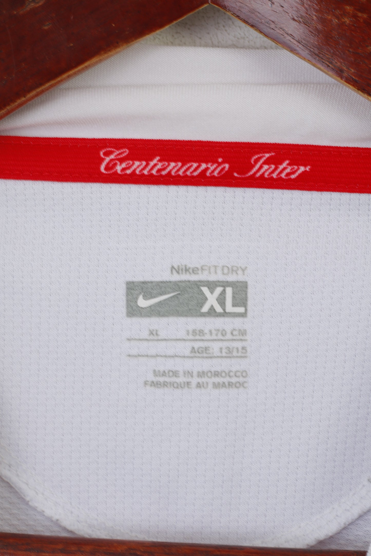 Nike FC Inter Milan Boys 13-15 Age 158-170 Shirt White 07-08 Jersey Football Centenary Top