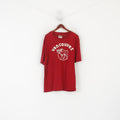 Northern Vibe Canada Hommes XL T-Shirt Rouge Coton Vancouver Ras du Cou Haut Vintage