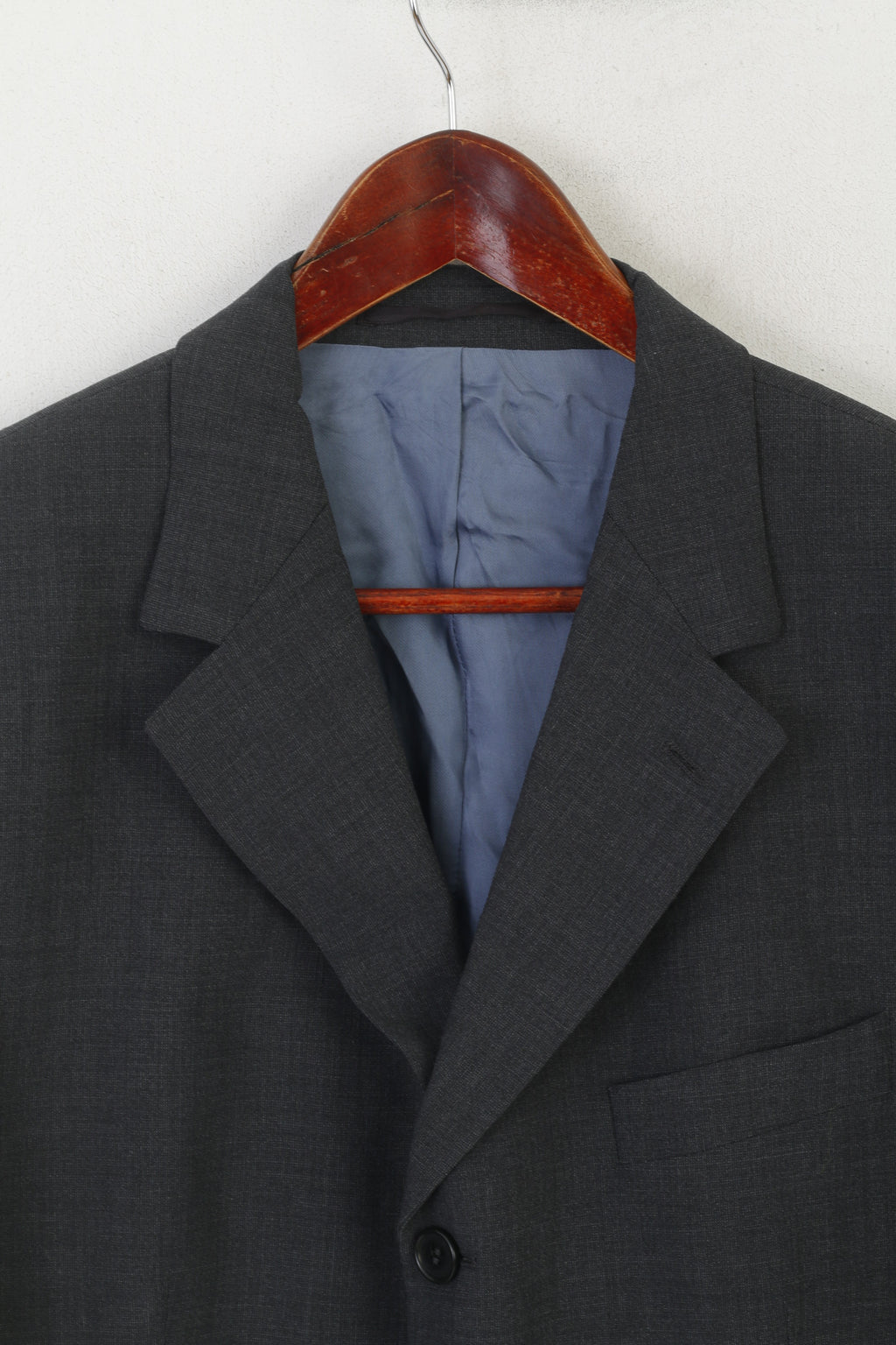 Giacca da uomo verde corsa 25 40 Blazer monopetto in lana grigia con spalline