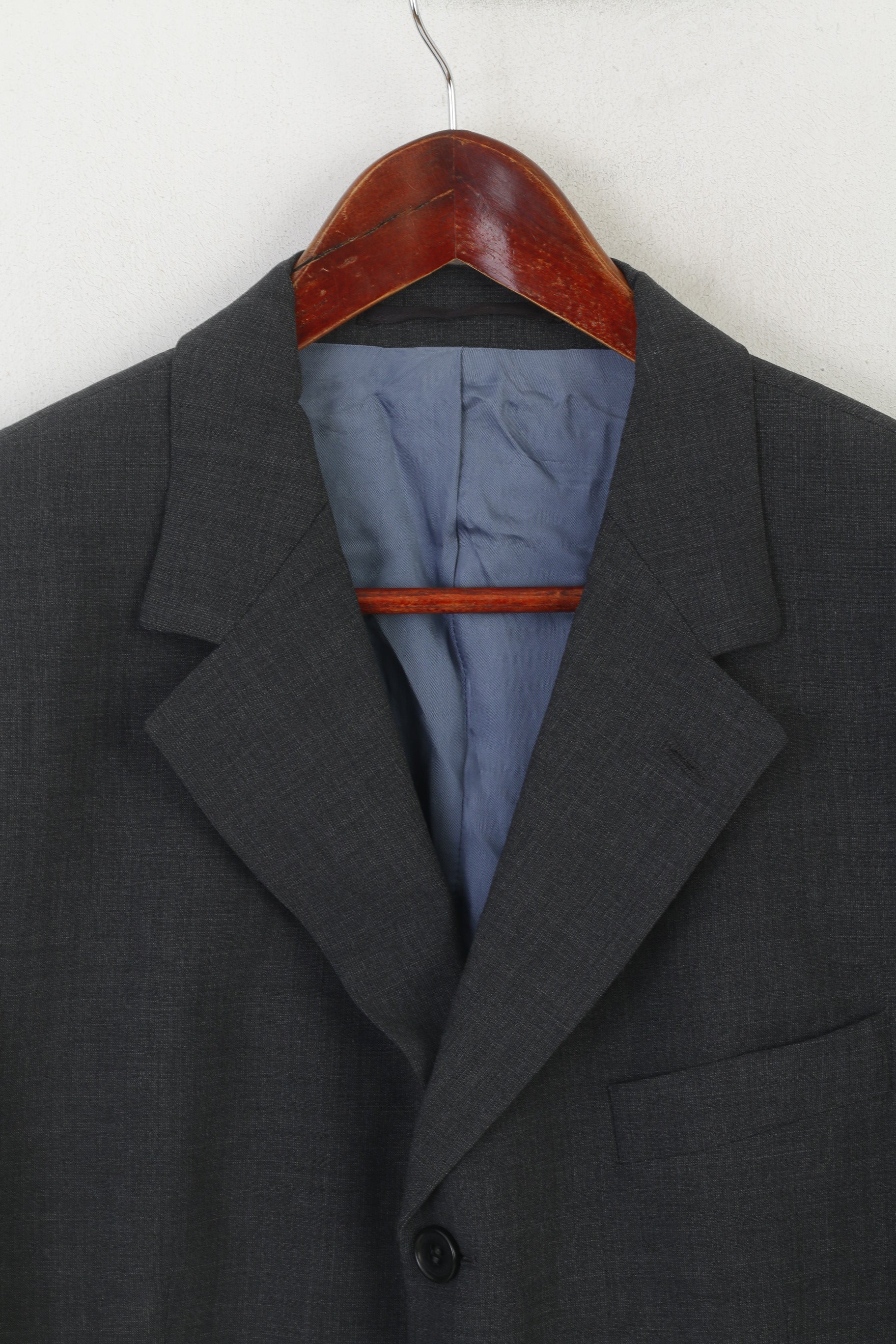 Giacca da uomo verde corsa 25 40 Blazer monopetto in lana grigia con spalline