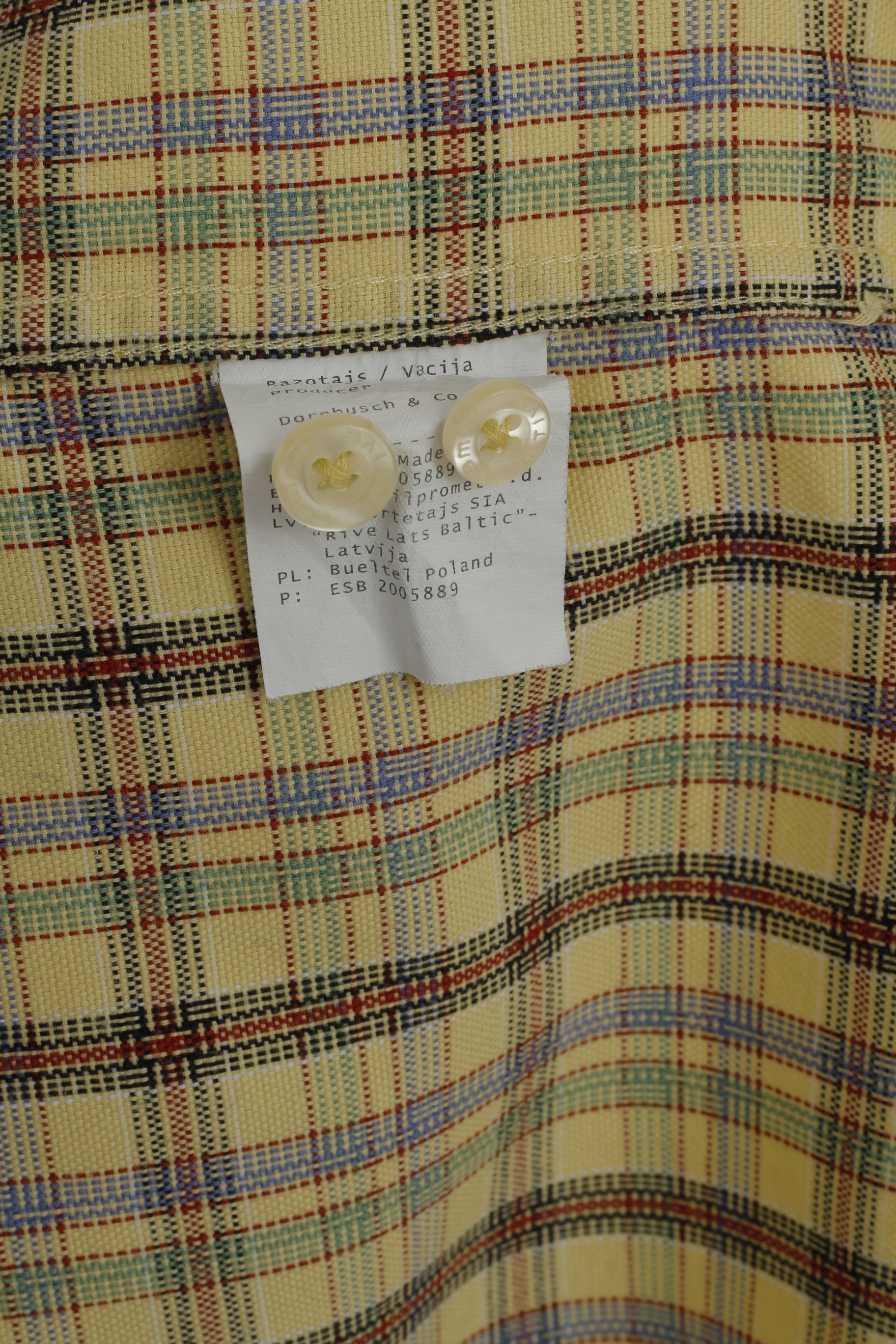 Camel Active Men L Casual Shirt Yellow Checkered Cotton Outdoor Long Sleeve Top