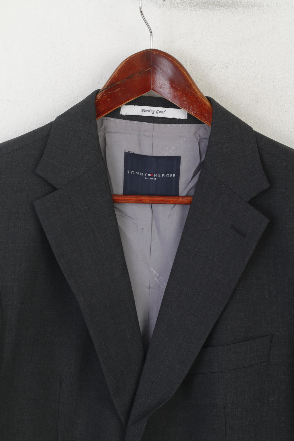 Tommy Hilfiger Men 25 40 Blazer Gray Wool Vintage Single Breasted Jacket