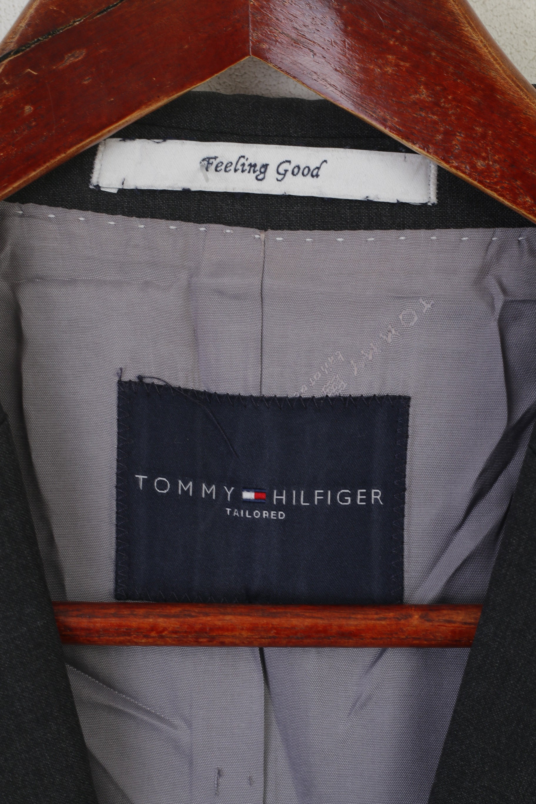 Tommy Hilfiger Men 25 40 Blazer Gray Wool Vintage Single Breasted Jacket