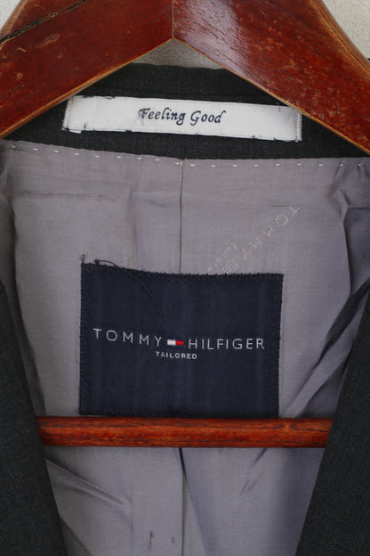 Tommy Hilfiger Hommes 25 40 Blazer Gris Laine Vintage Veste Simple Boutonnage