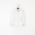 Stenstroms Men 40 15 3/4 L Casual Shirt White Cotton FitSweden Plain Long Sleeve Top