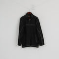 Paul &amp; Shark Yachting Veste coupe-vent noire en coton avec fermeture éclair pour homme 2XL