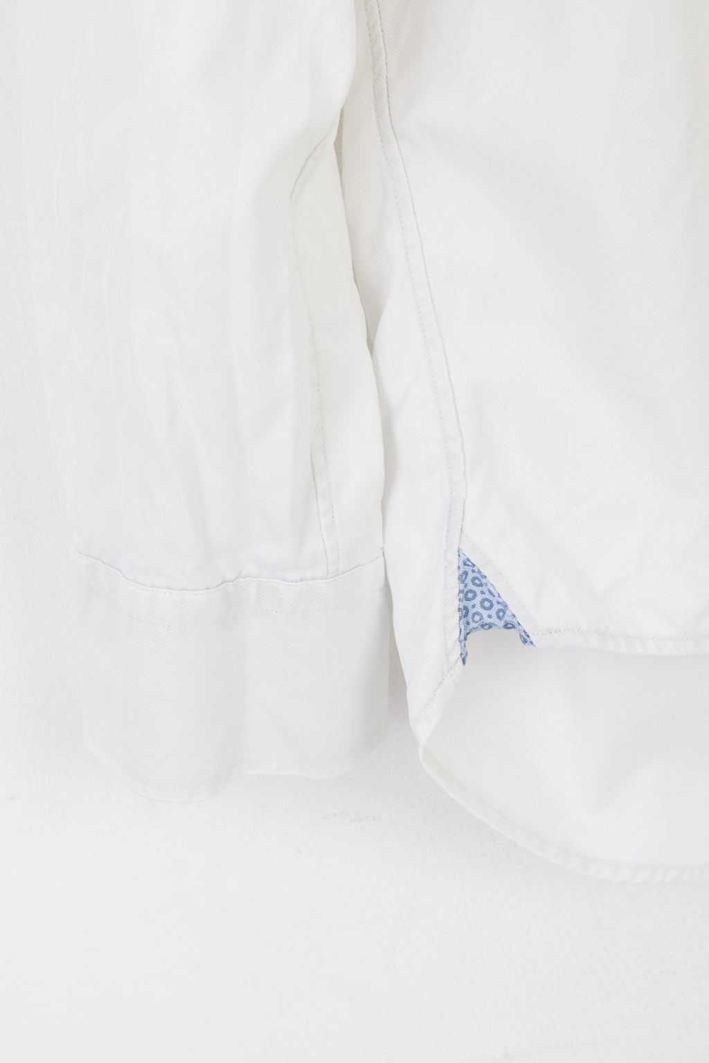 Stenstroms Men 40 15 3/4 L Casual Shirt White Cotton FitSweden Plain Long Sleeve Top