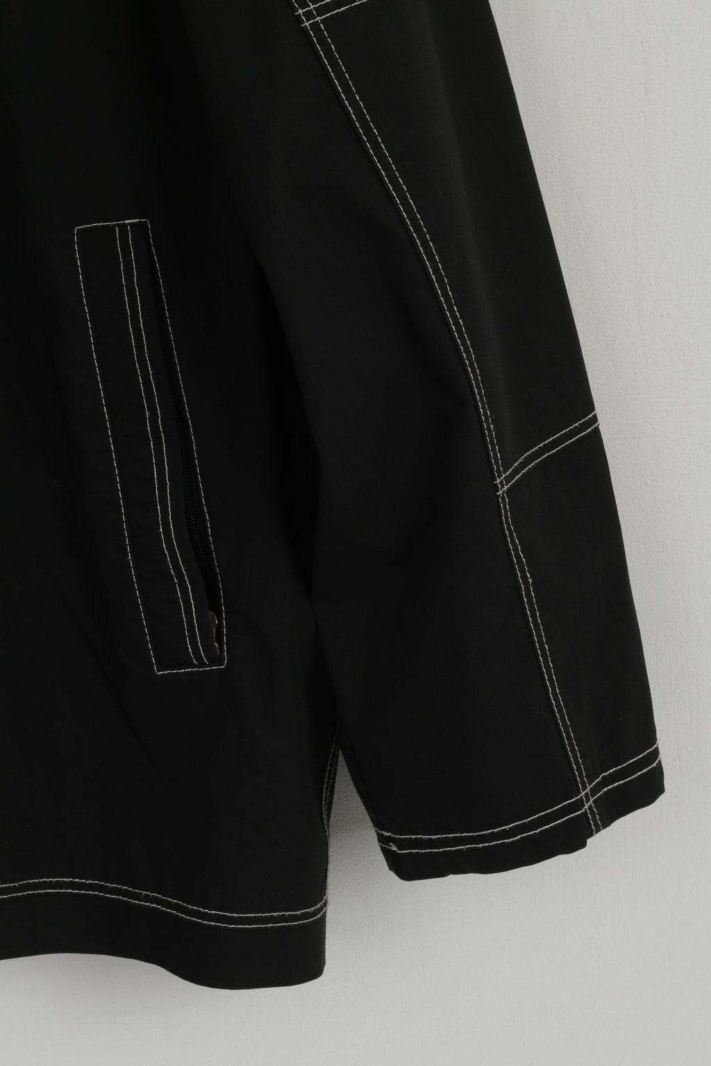 Paul & Shark Yachting Men 2XL Jacket Black Windbreaker Cotton Zip Up Classic Top