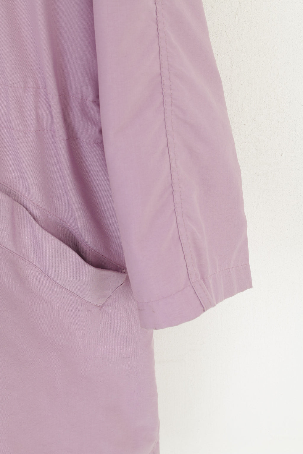 Vintage Femmes 38 M Veste Violet Micro Faser Épaulettes À Capuche Haut Rétro