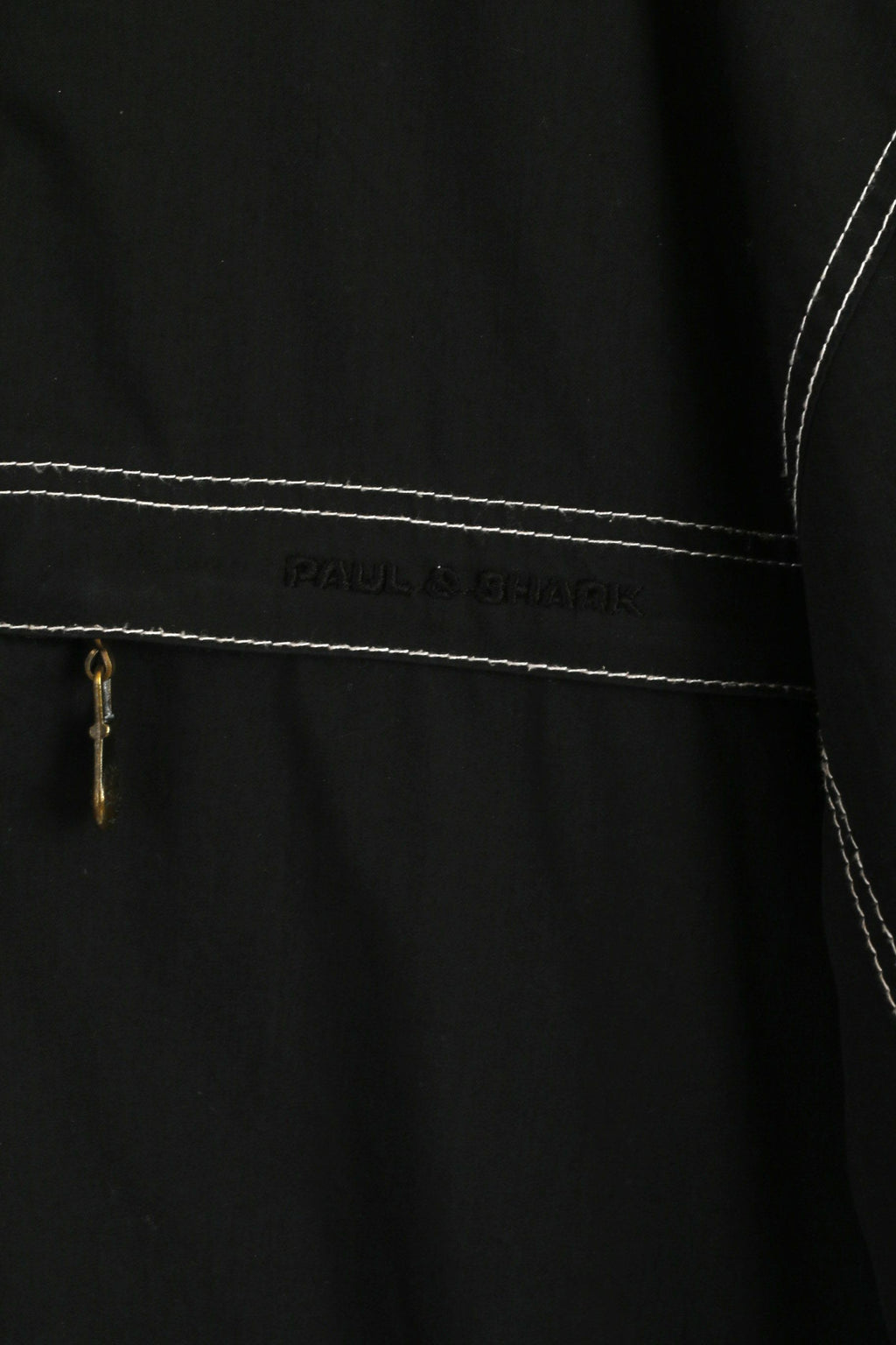 Paul & Shark Yachting Men 2XL Jacket Black Windbreaker Cotton Zip Up Classic Top