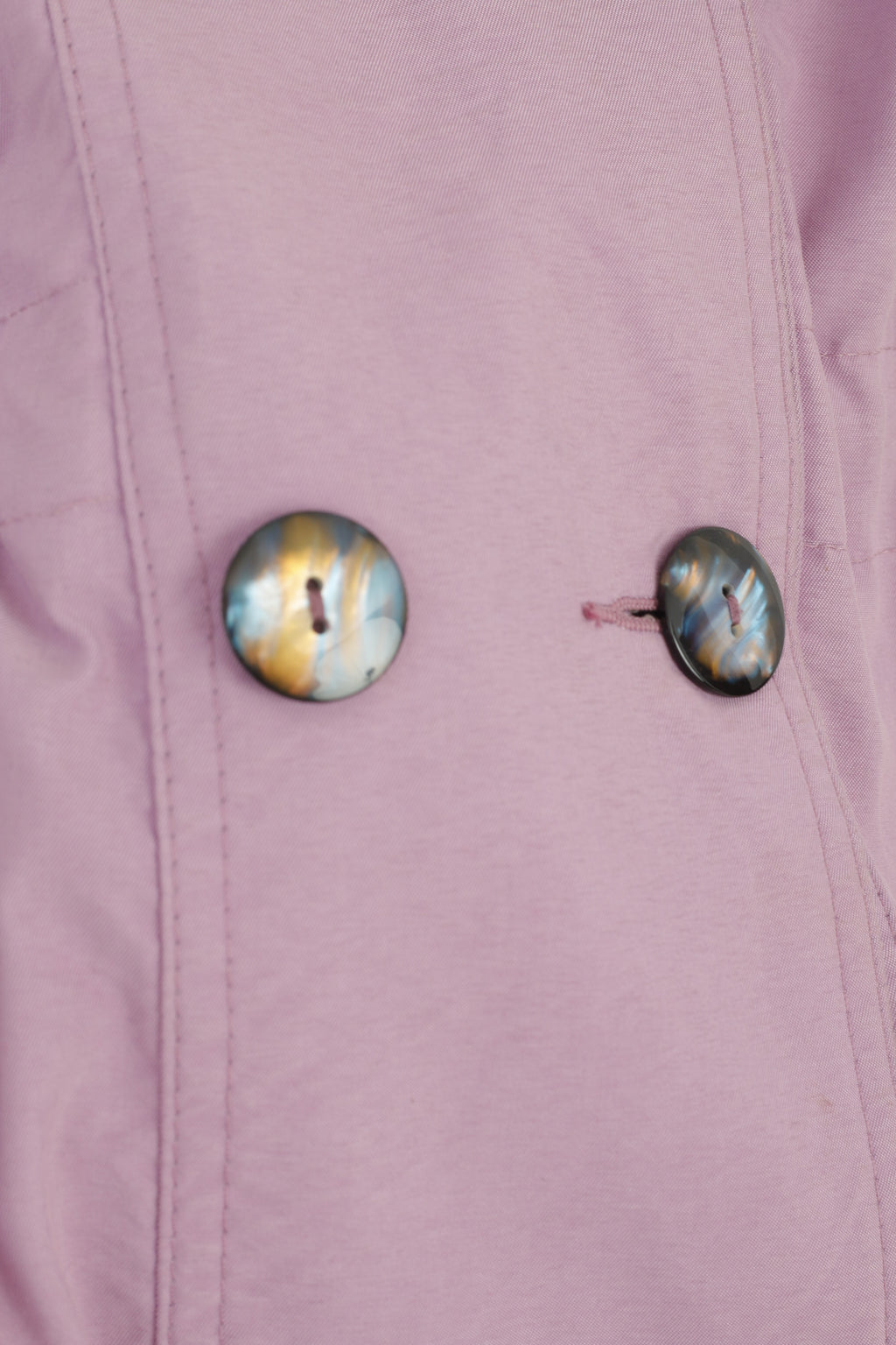 Vintage Femmes 38 M Veste Violet Micro Faser Épaulettes À Capuche Haut Rétro