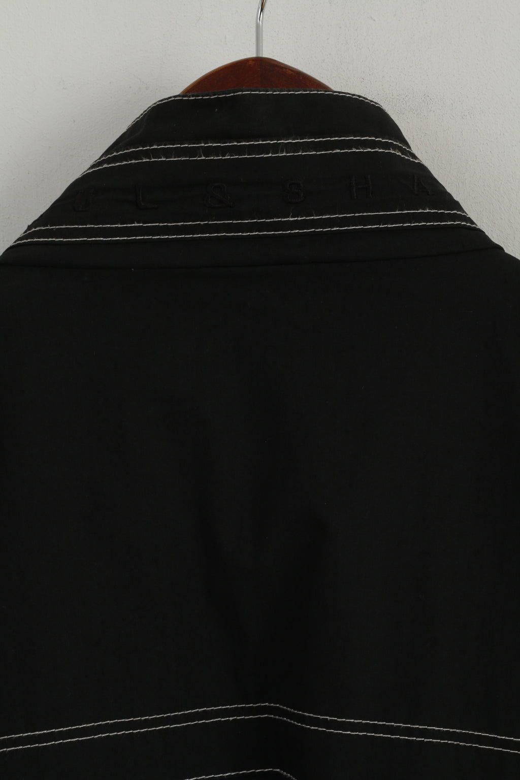 Paul & Shark Yachting Men 2XL Jacket Black Windbreaker Cotton Zip Up Classic Top