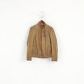 Z-One Femme 40 M Veste Marron Polyuréthane Zippé Style Motard Haut