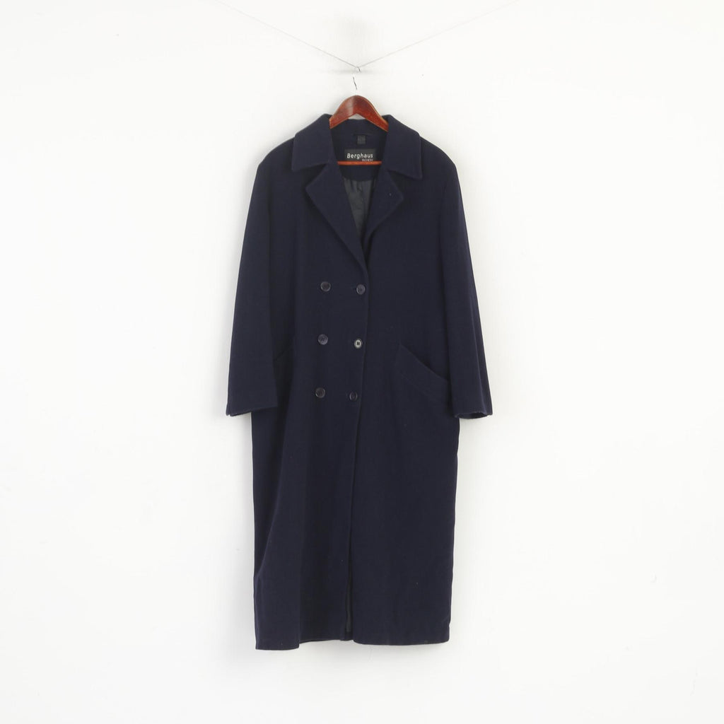 Berghaus mode femmes XL manteau marine laine cachemire Long Vintage Double boutonnage