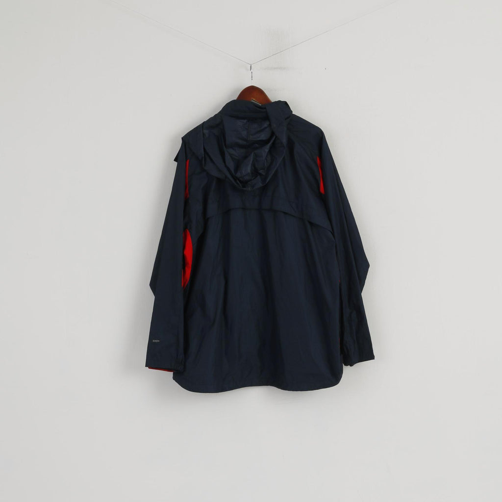 Nike Men XL 188 Jacket Navy Clima Fit Lightweight England Rugby Full Zipper Hood Top