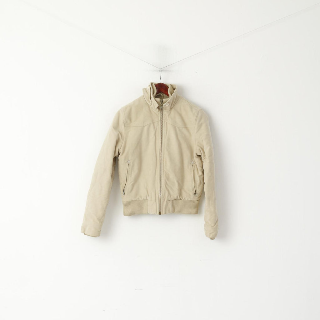 Giacca da donna M Peak Performance Bomber in cotone beige Mollie J Top con cerniera intera