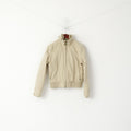 Peak Performance Femmes M Veste Beige Coton Bomber Mollie J Pleine Fermeture Éclair Haut