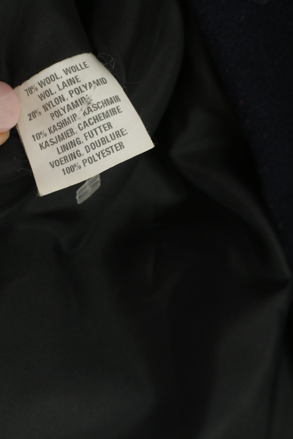Berghaus mode femmes XL manteau marine laine cachemire Long Vintage Double boutonnage