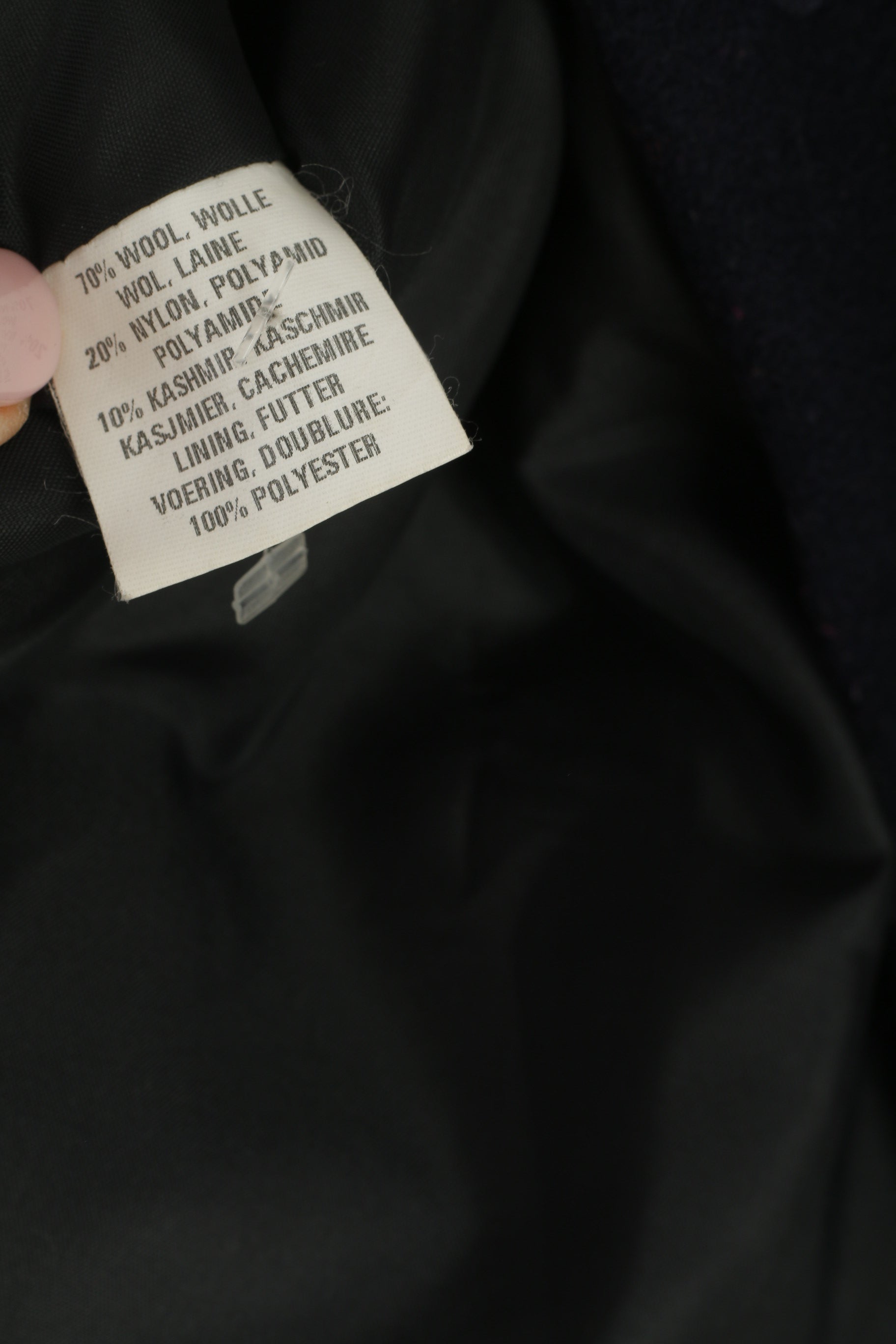 Berghaus mode femmes XL manteau marine laine cachemire Long Vintage Double boutonnage